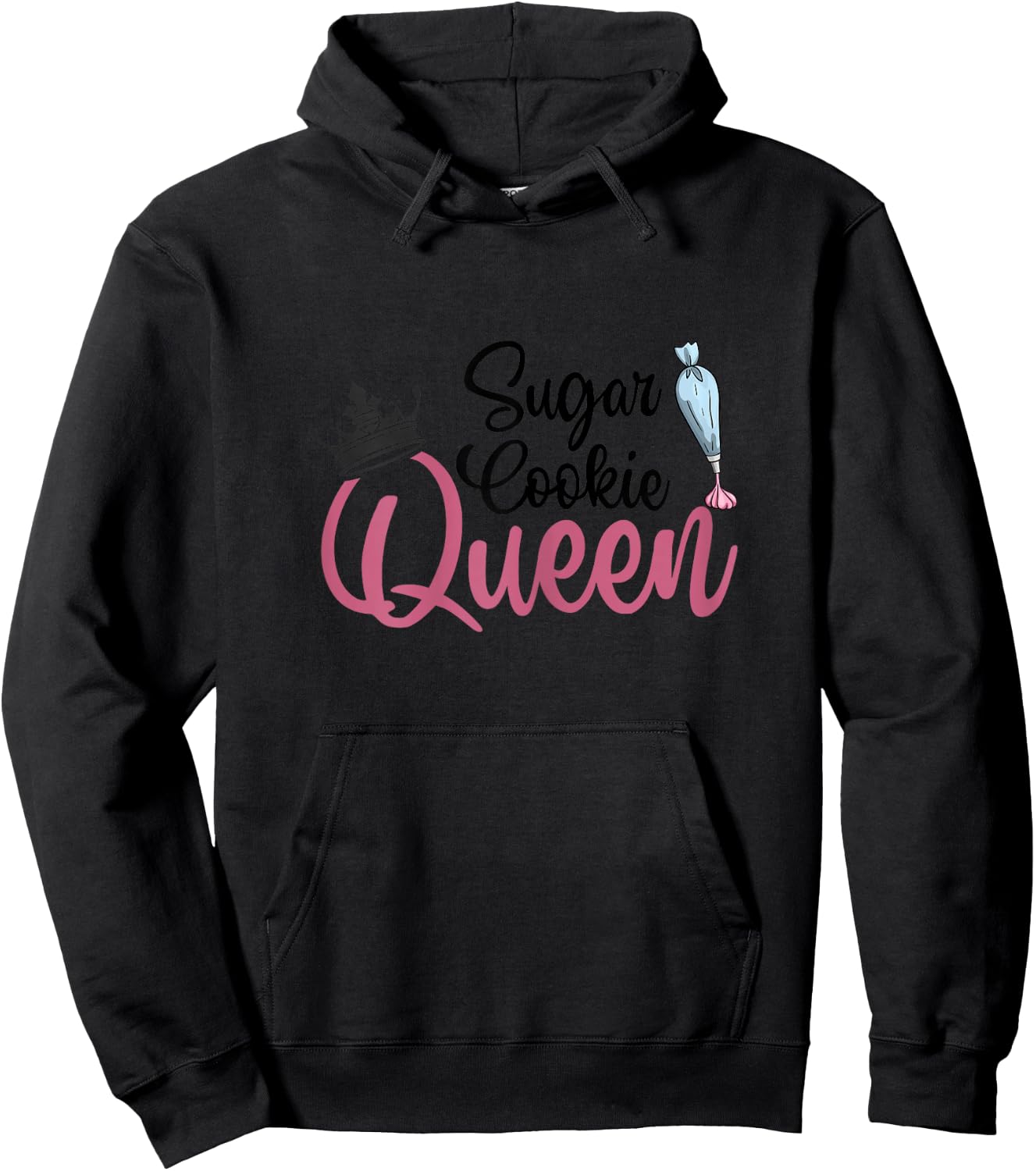 Sugar Cookie Queen Cake Baking Pastry Biscuit Bakery Cake Hoodie - Hoodie | Black