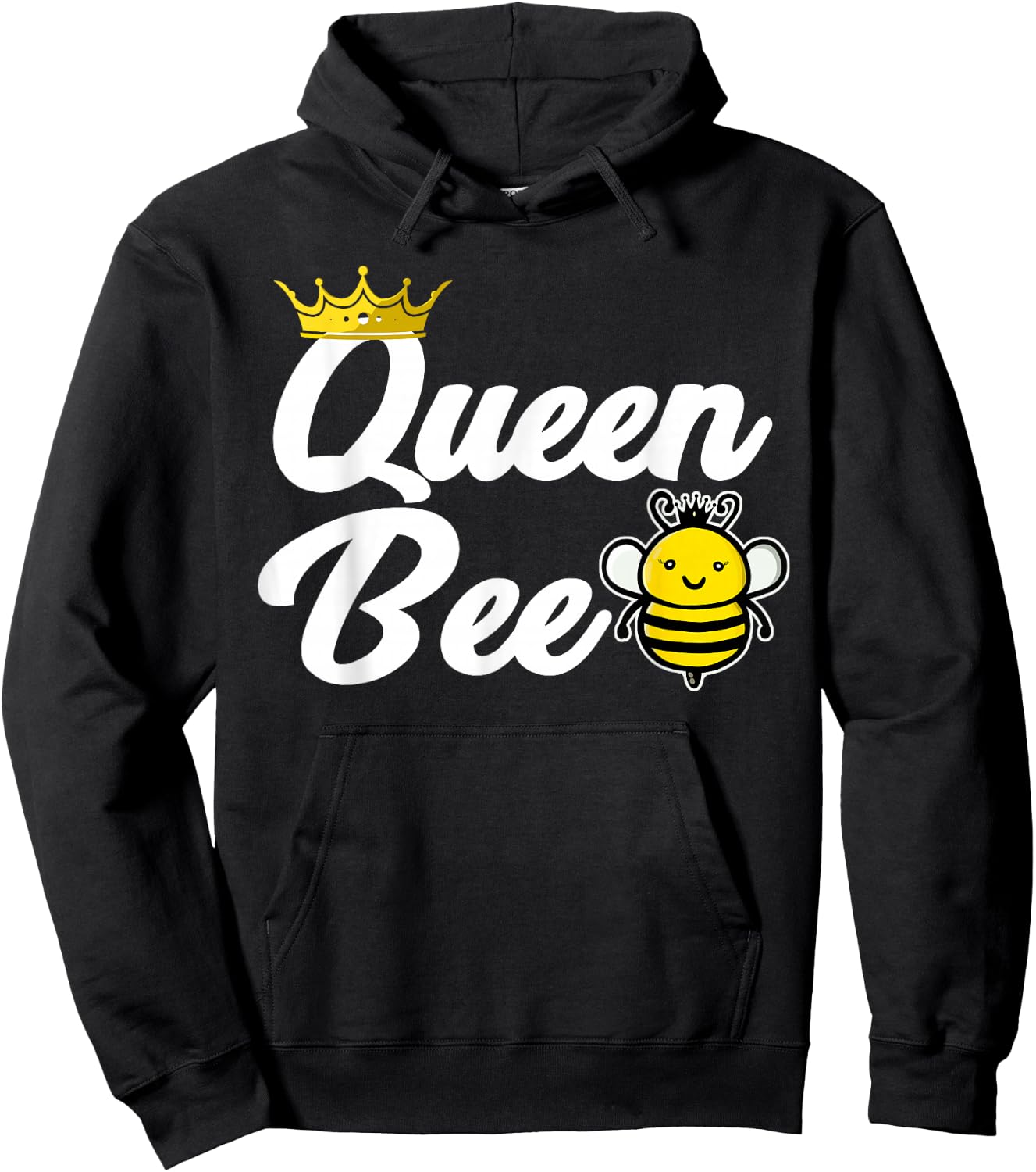Queen Bee with a Crown funny Queen Bee Hoodie - Hoodie | Black