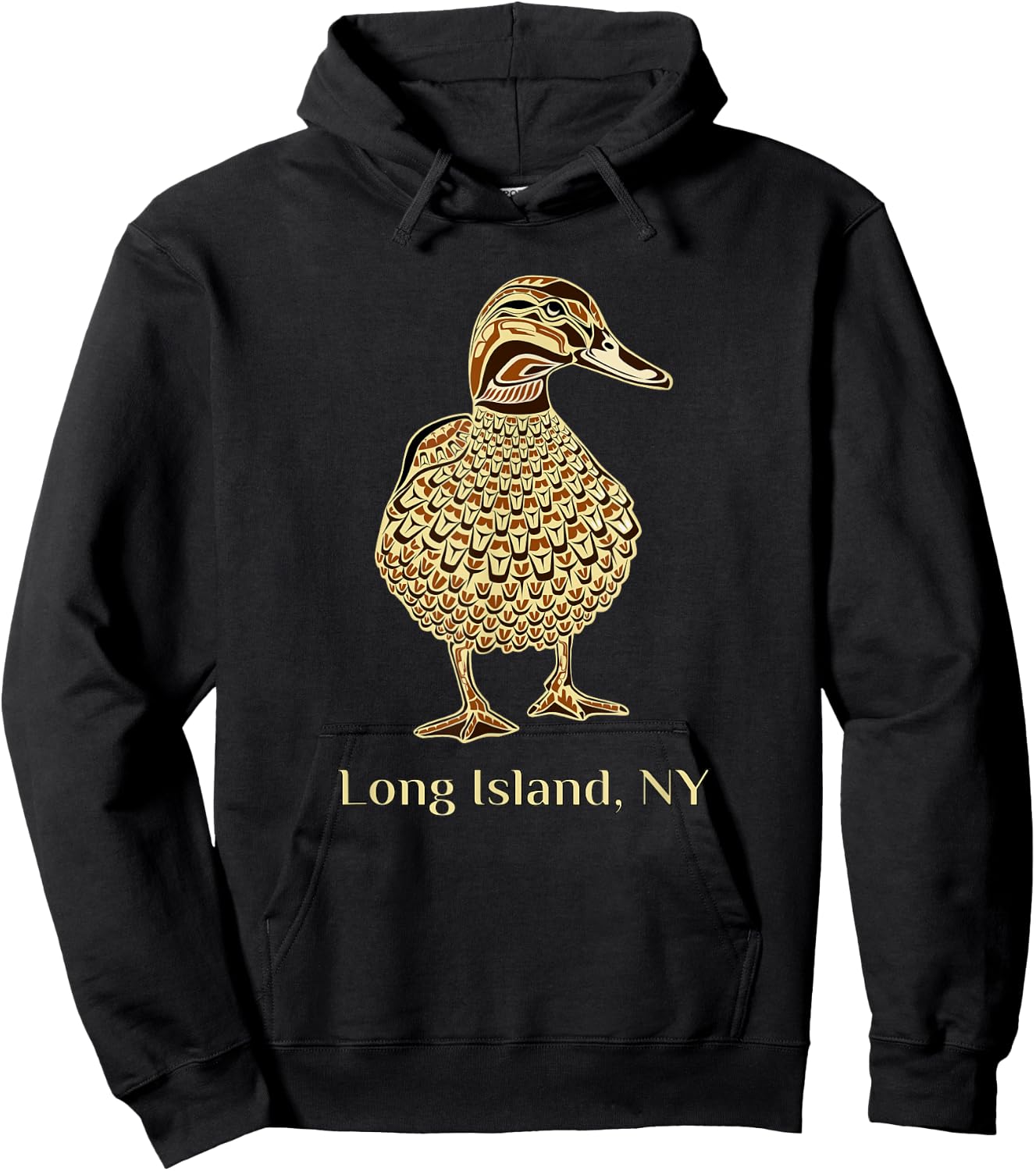 Long Island NY Native American Mallard Duck Birdwatching Hoodie - Hoodie | Black