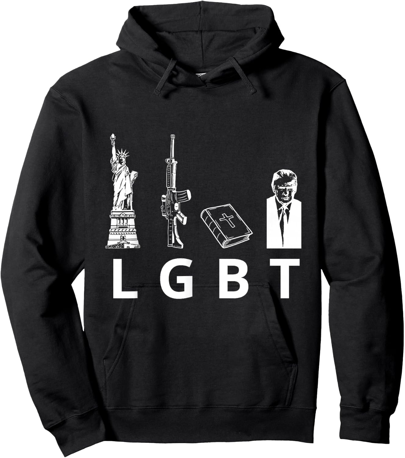 Liberty Guns Bible Trump Hoodie - Hoodie | Black