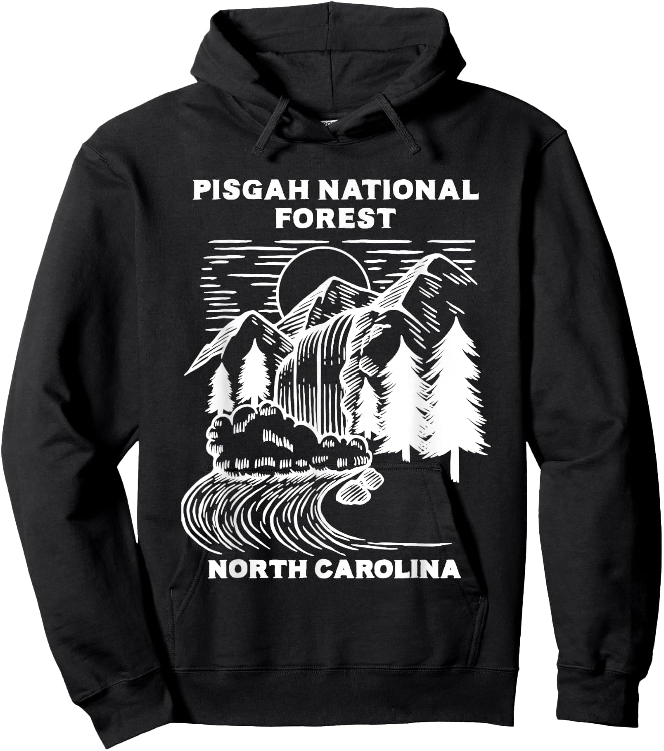 Pisgah National Forest North Carolina Waterfall NC Trip Hoodie - Hoodie | Black