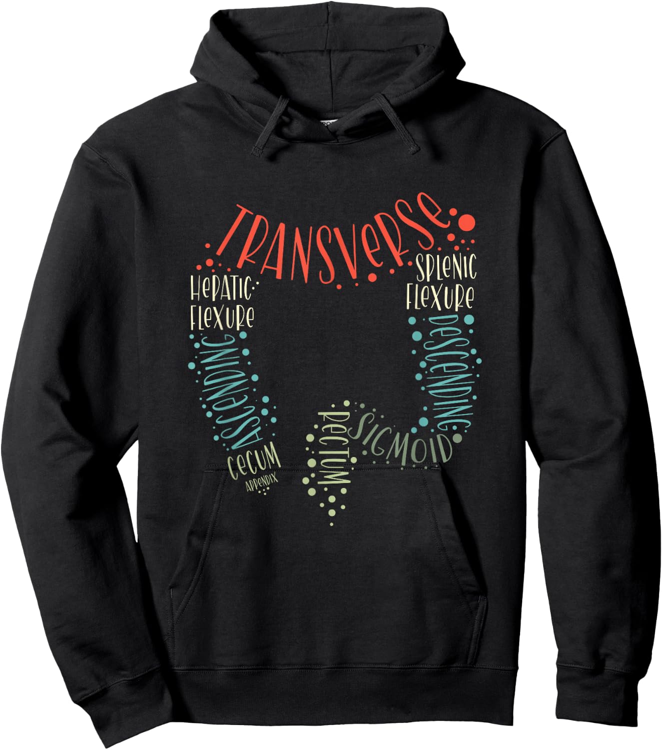 GI Endoscopy Nurse Endo Tech Colonoscopy Colon Anatomy Hoodie - Hoodie | Black