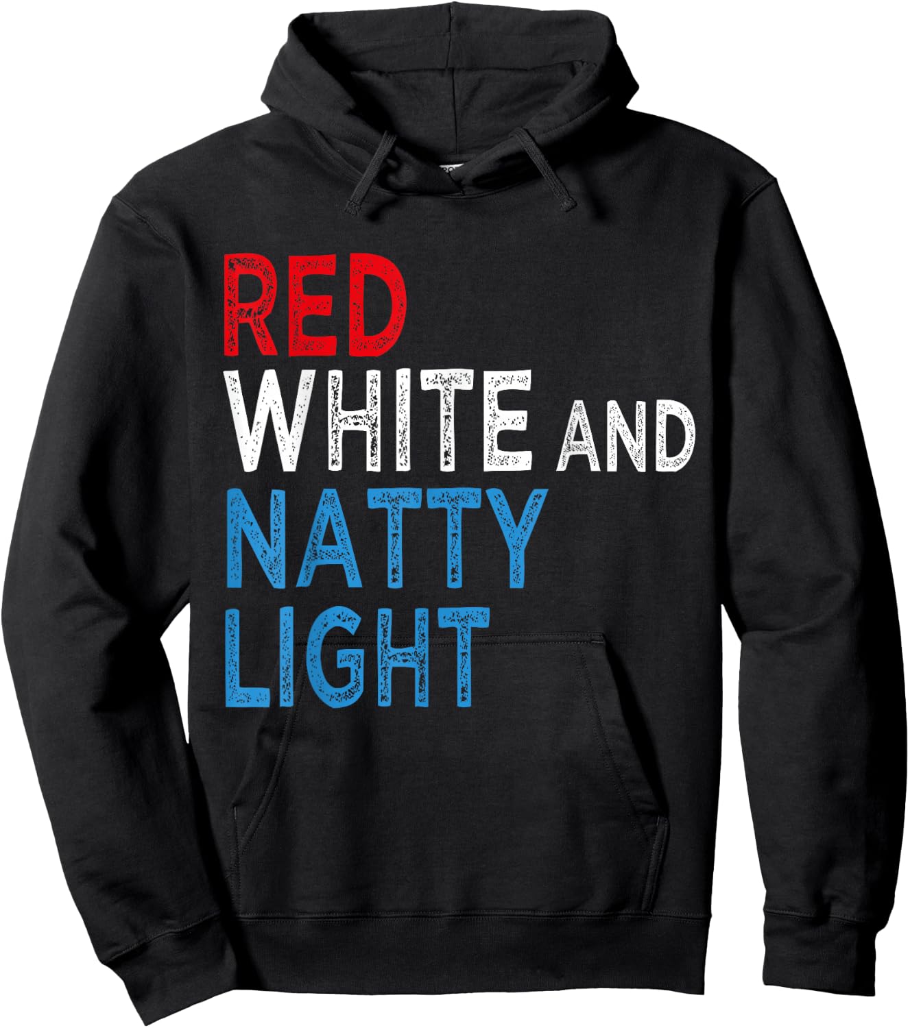 Red White & Natty-Light Women Beer Lovers Amusing Hoodie - Hoodie | Black