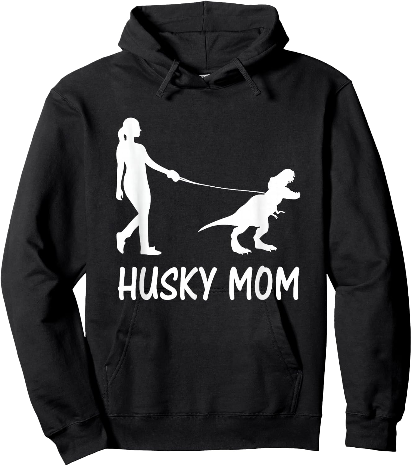Husky Mom Siberian Husky Mama Dog Dinosaur Women Mother Hoodie - Hoodie | Black