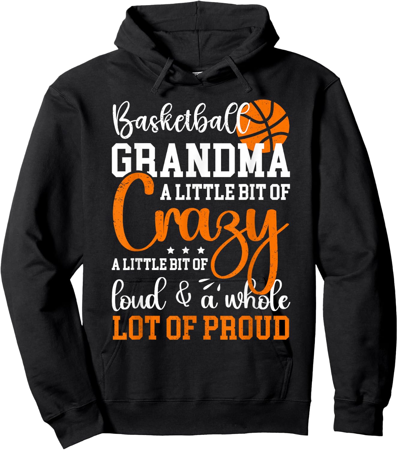 Basketball Grandma Proud Grandmother Of A Basketball Player Hoodie - Hoodie | Black