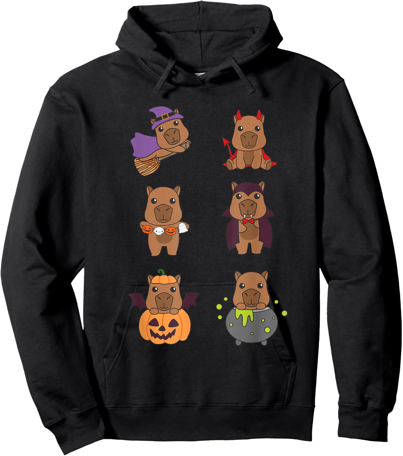 Capybara Halloween Costume Capybaras Halloween Hoodie - Hoodie | Black