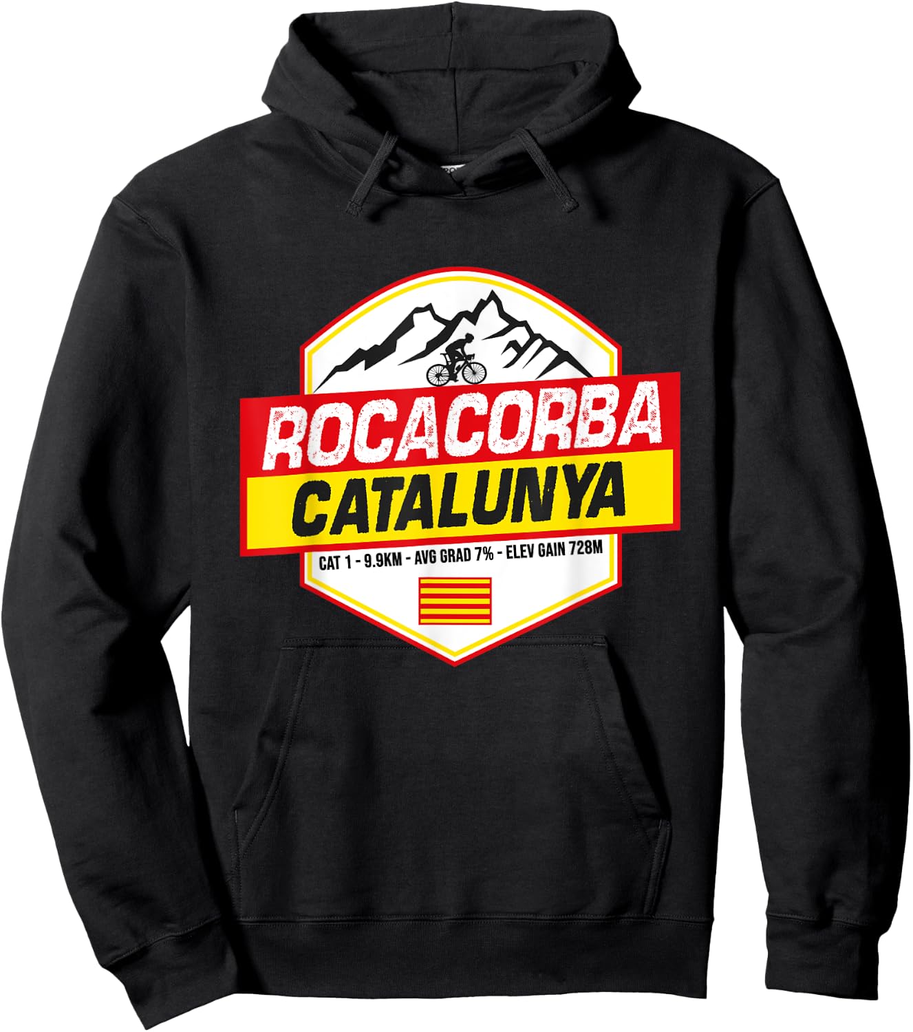 Rocacorba Girona Cyclist Catalonia Spain Cycling Holiday Hoodie - Hoodie | Black