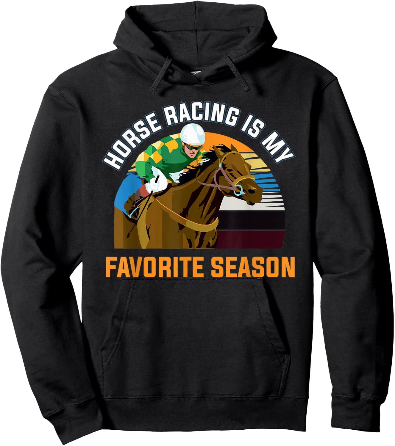 Horse Racing is Calling, Race Track Horses Dad Hoodie - Hoodie | Black