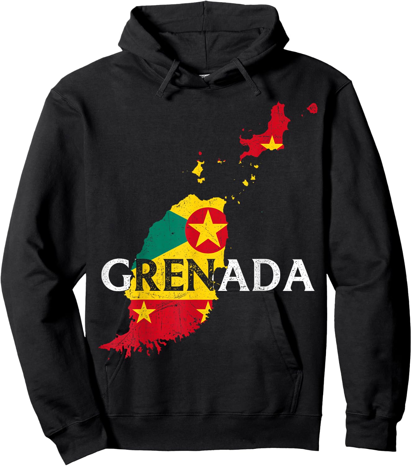 Grenada Country Map Flag Proud Grenadian Patriotic Hoodie - Hoodie | Black
