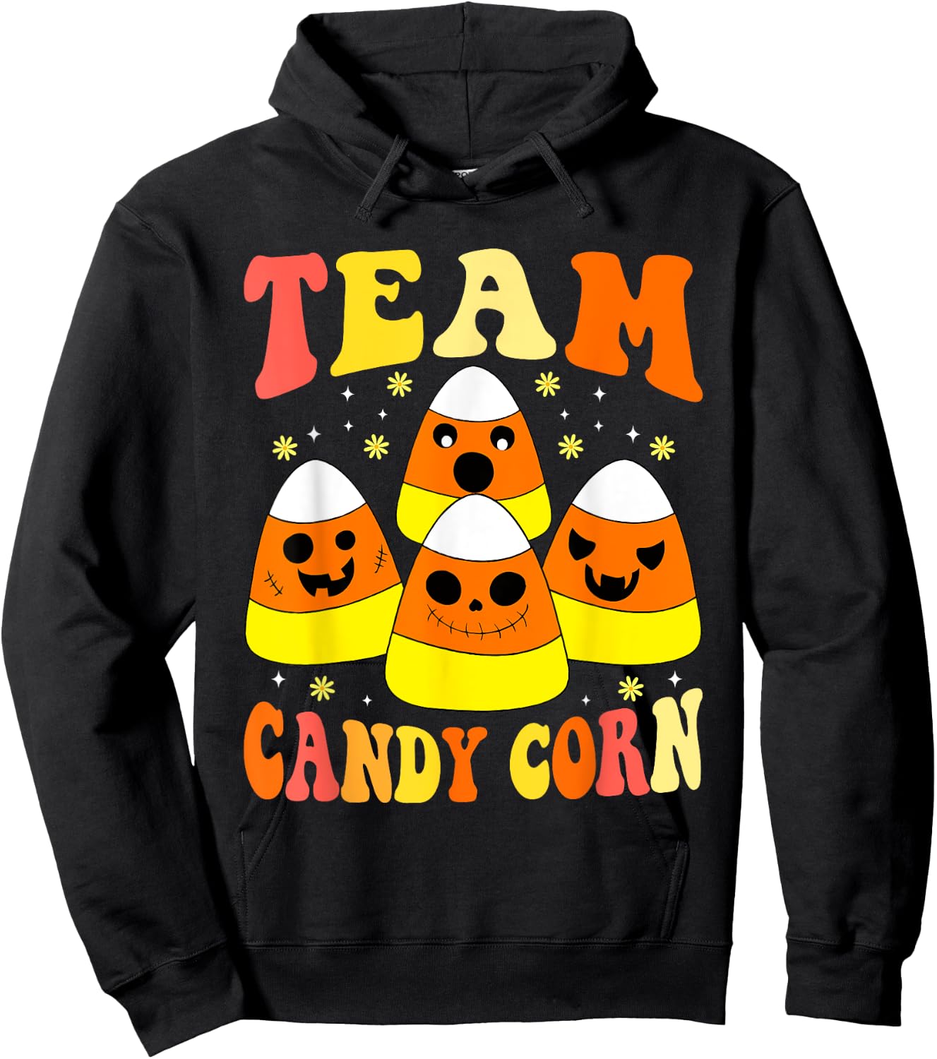 Team Candy Corn Funny Halloween Hoodie - Hoodie | Black