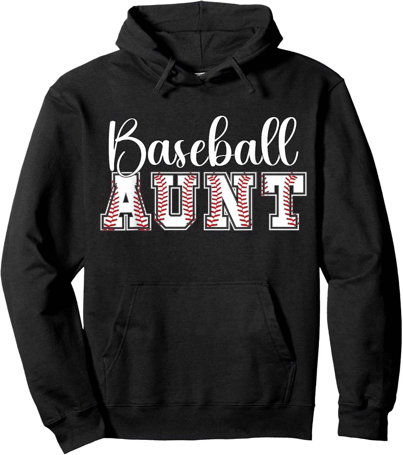 Baseball Aunt Of A Baseball Player Aunt Baseball Auntie Hoodie - Hoodie | Black