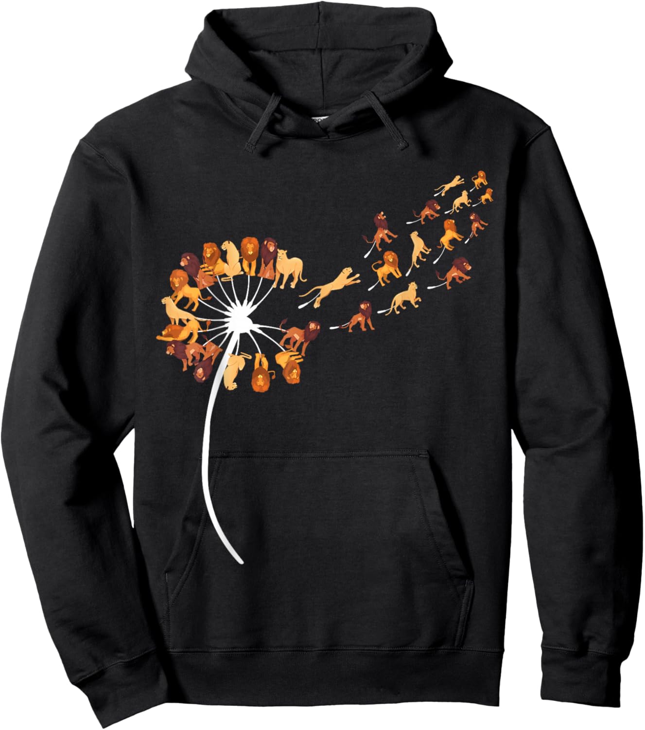 Dandelion Lions Stuff for Lion Lover | Lion Hoodie - Hoodie | Black