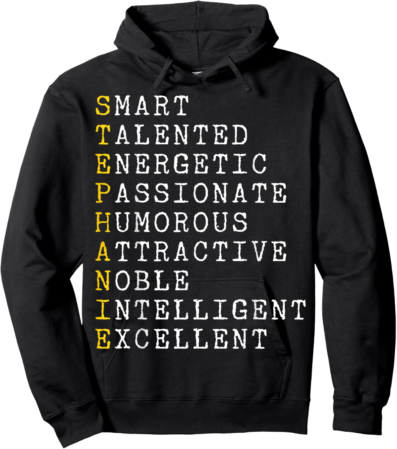 Stephanie Personalized, Stephanie Name, Girl Woman Stephanie Hoodie - Hoodie | Black