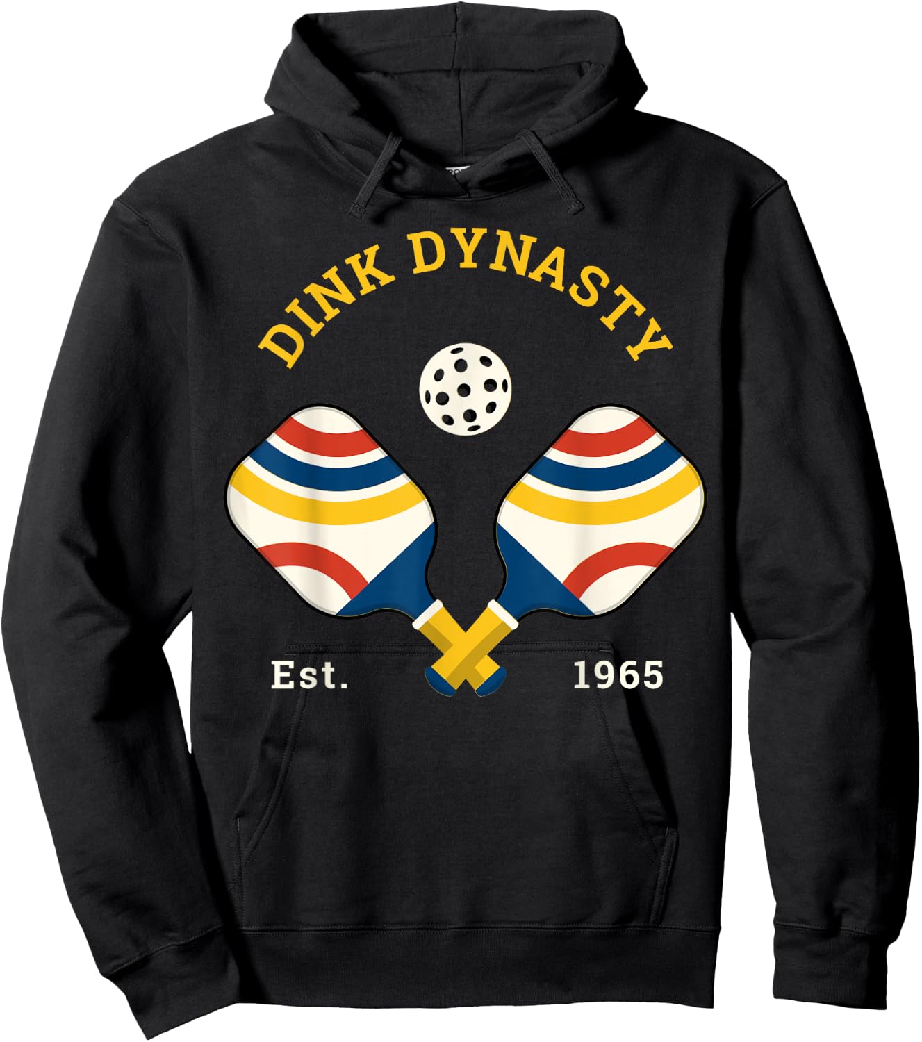 Funny Dink Pickleball Gifts and Dink Dynasty Hoodie - Hoodie | Black