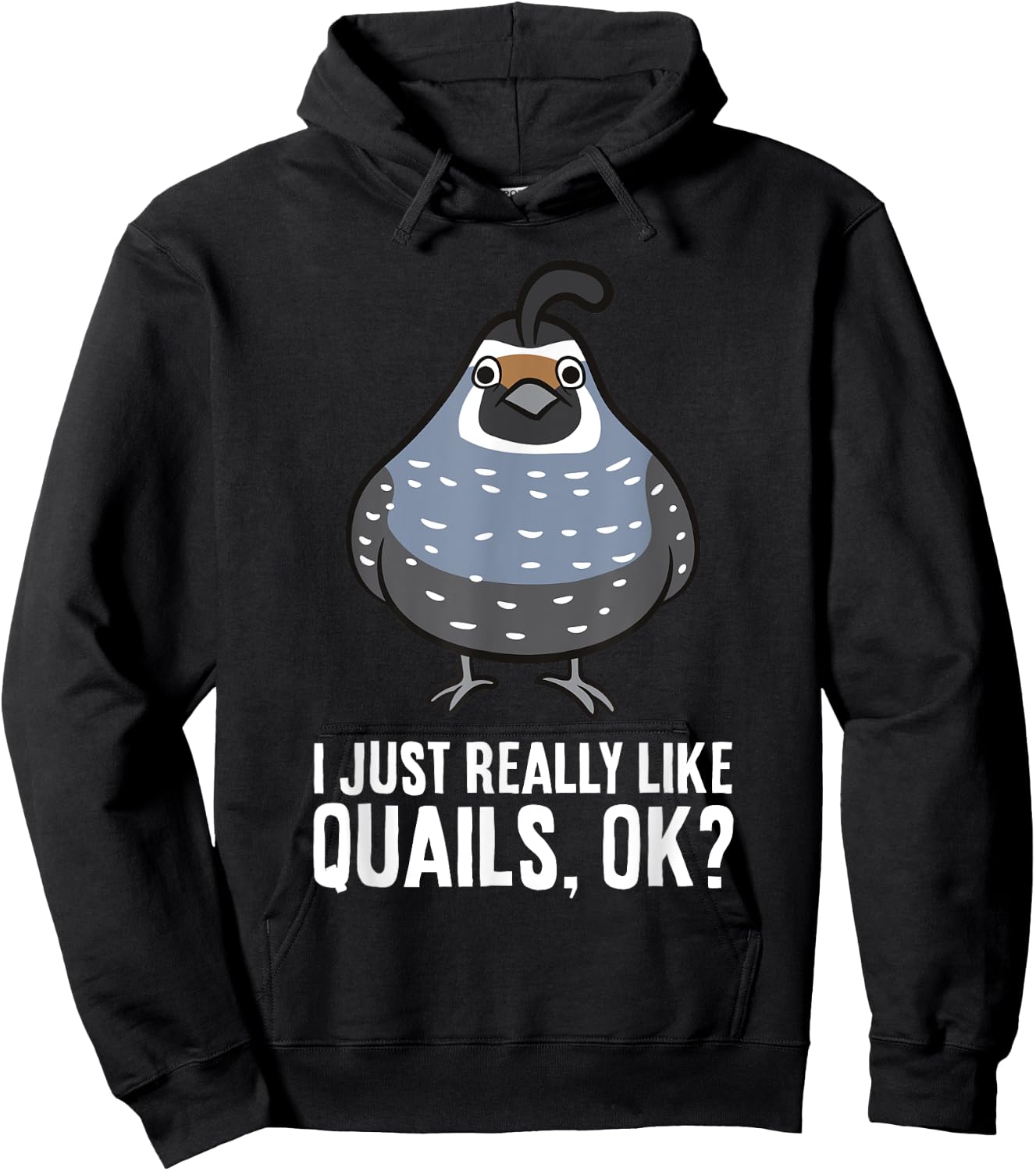 I Just Really Like Quails, Ok? Funny Quail Bird Hoodie - Hoodie | Black