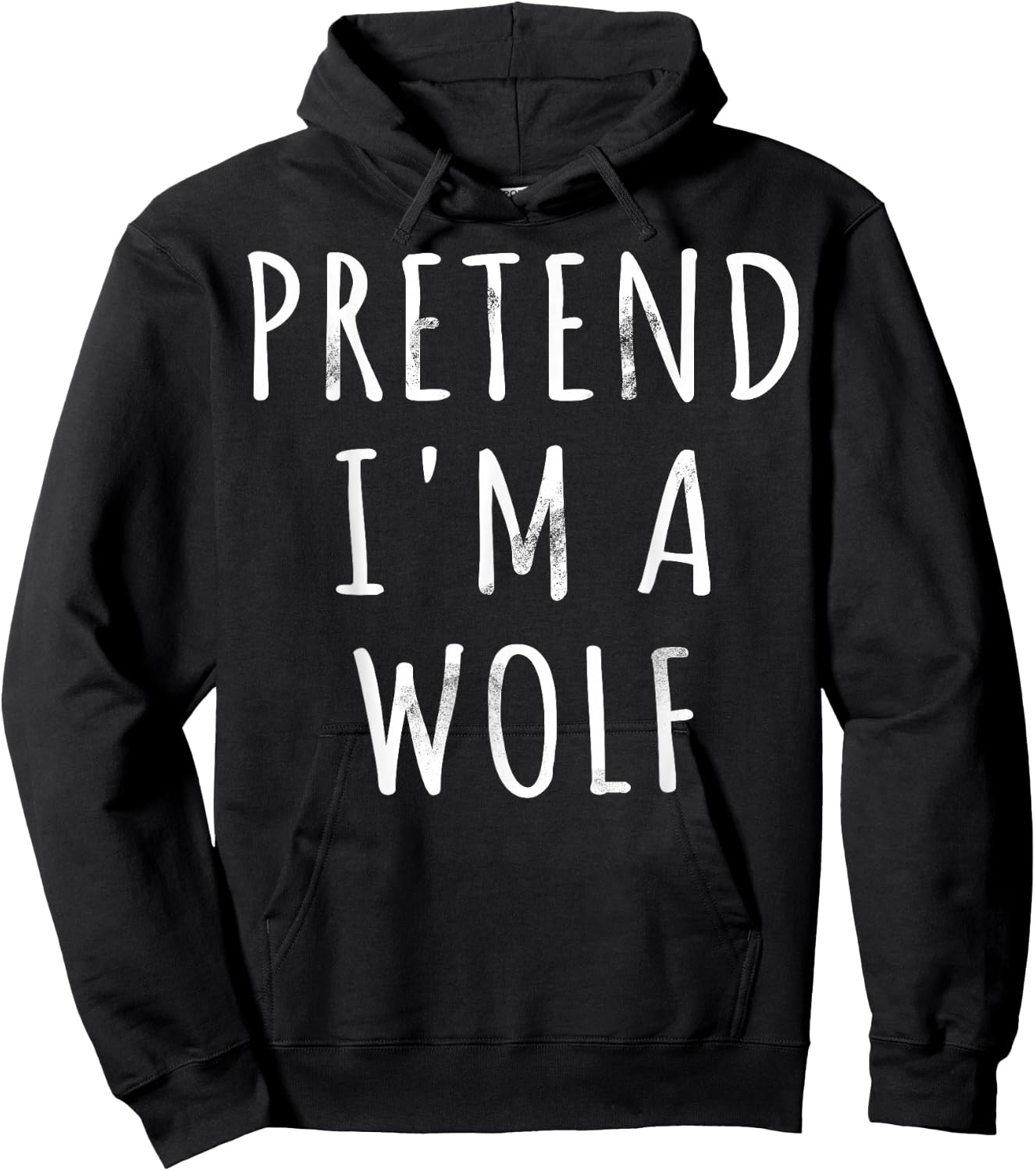 Pretend I'm A Wolf lazy Halloween Costume Party Men Matching Hoodie - Hoodie | Black