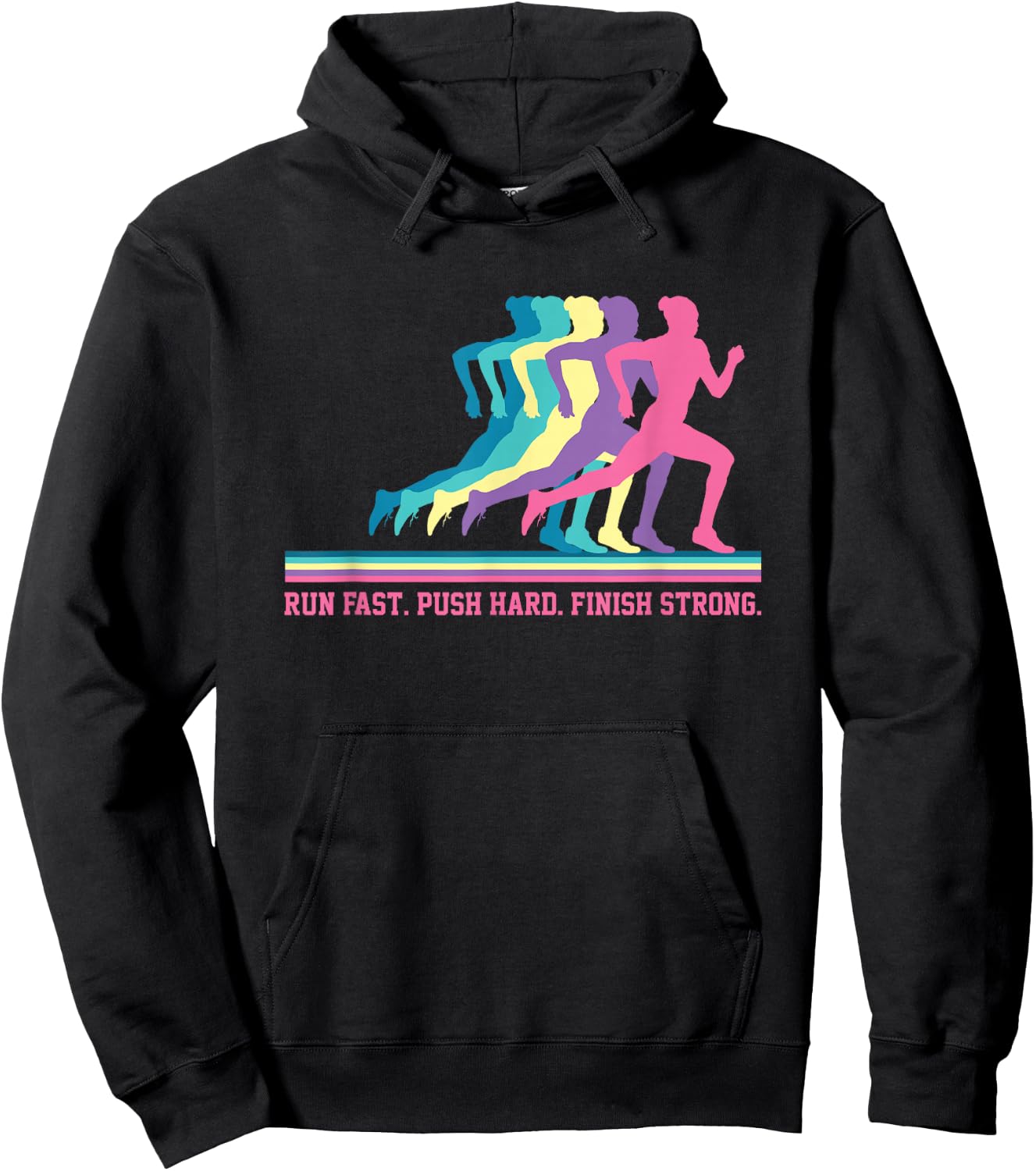 Women's Running Athletics Runner Motivation Training Hoodie - Hoodie | Black