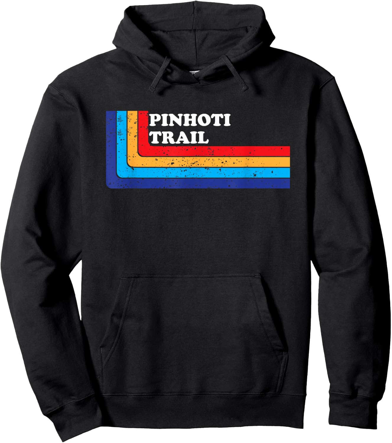 Hiking the Pinhoti Trail Backpacking Rainbow Hoodie - Hoodie | Black