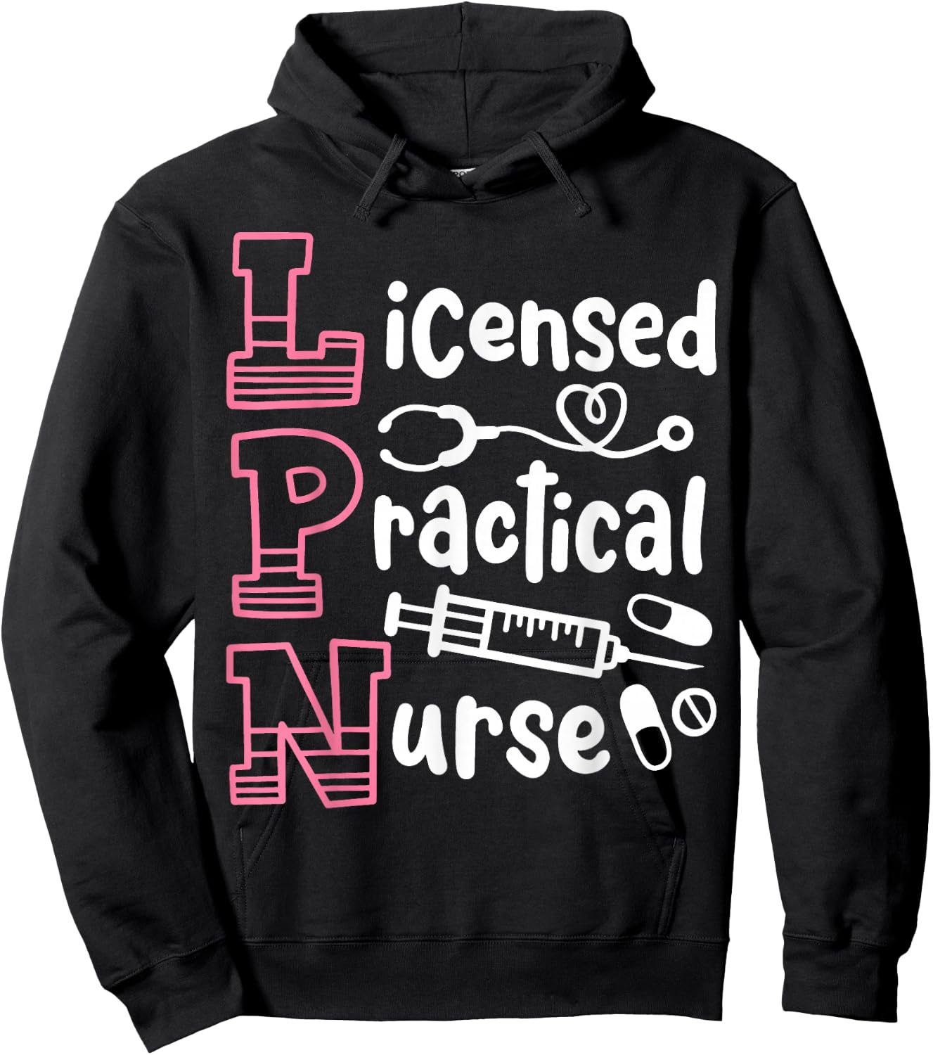 LPN Licensed Practical Nurse LPN Hoodie - Hoodie | Black