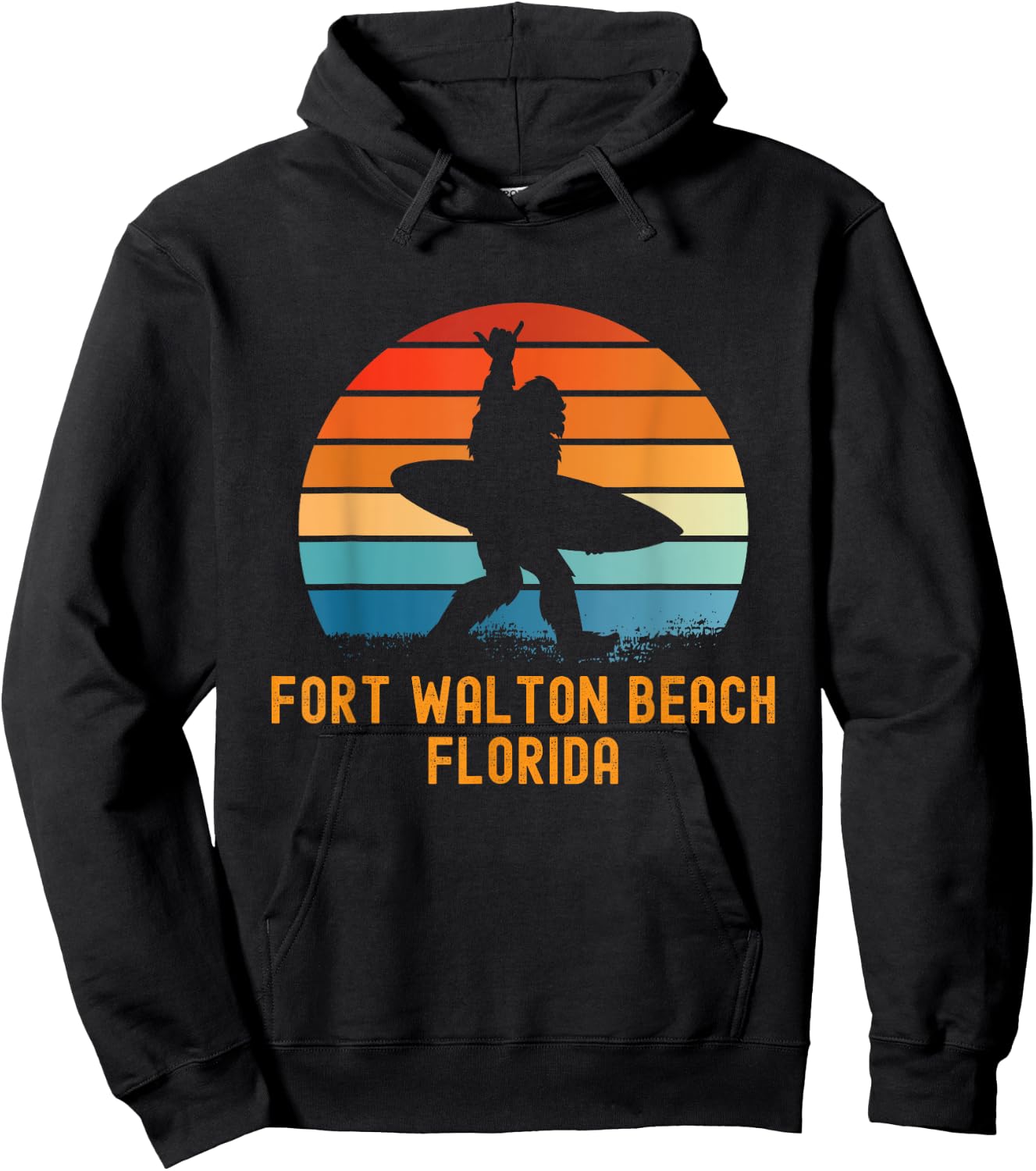 Fort Walton Beach - Florida Sasquatch Souvenir Hoodie - Hoodie | Black