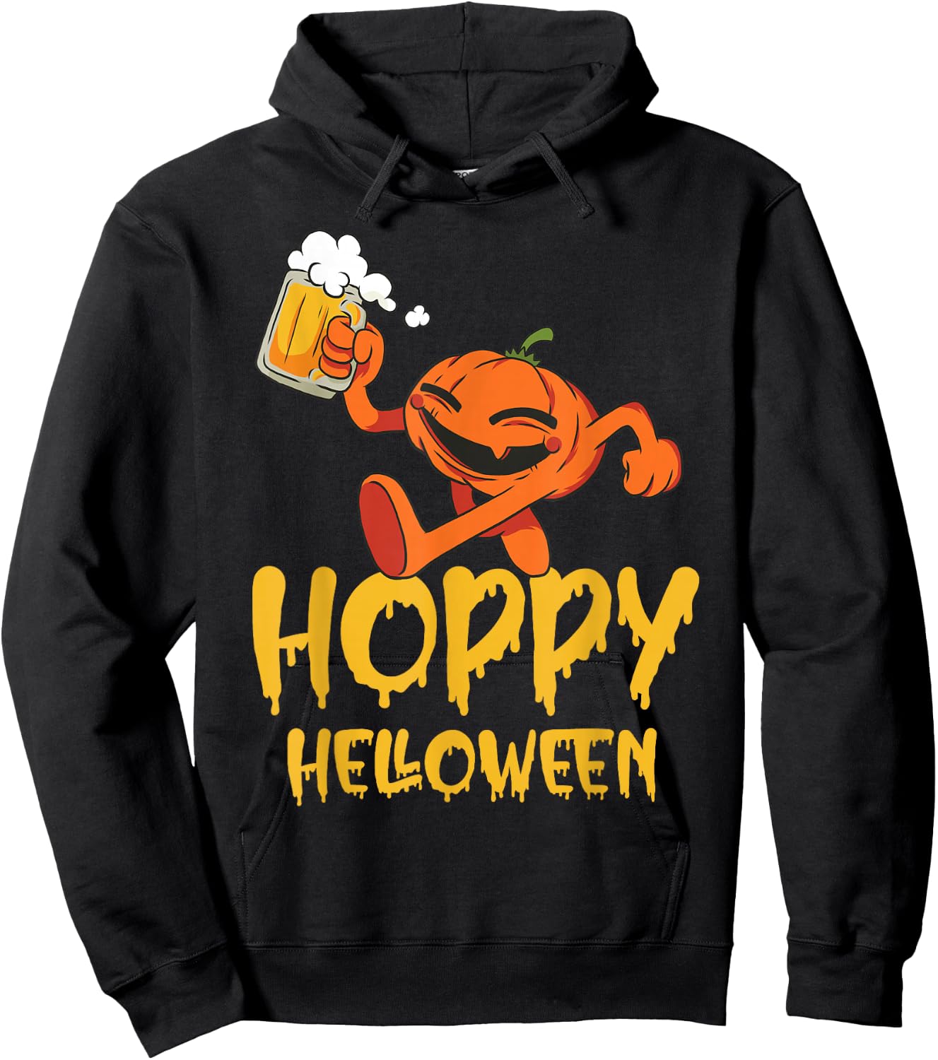 Pumpkin with Beer Mug Funny Hoppy Halloween Hoodie - Hoodie | Black