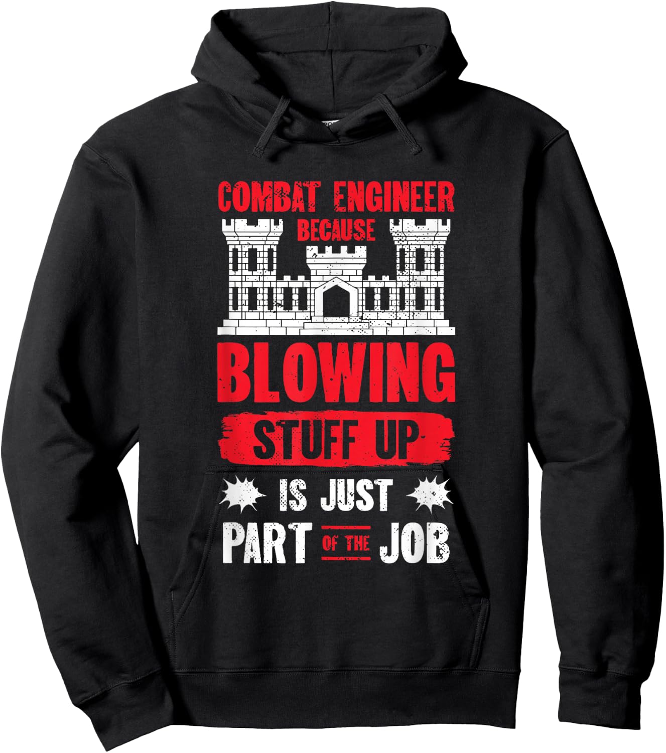 Combat Engineer Engineering Army U.S. Military Army Combat Hoodie - Hoodie | Black