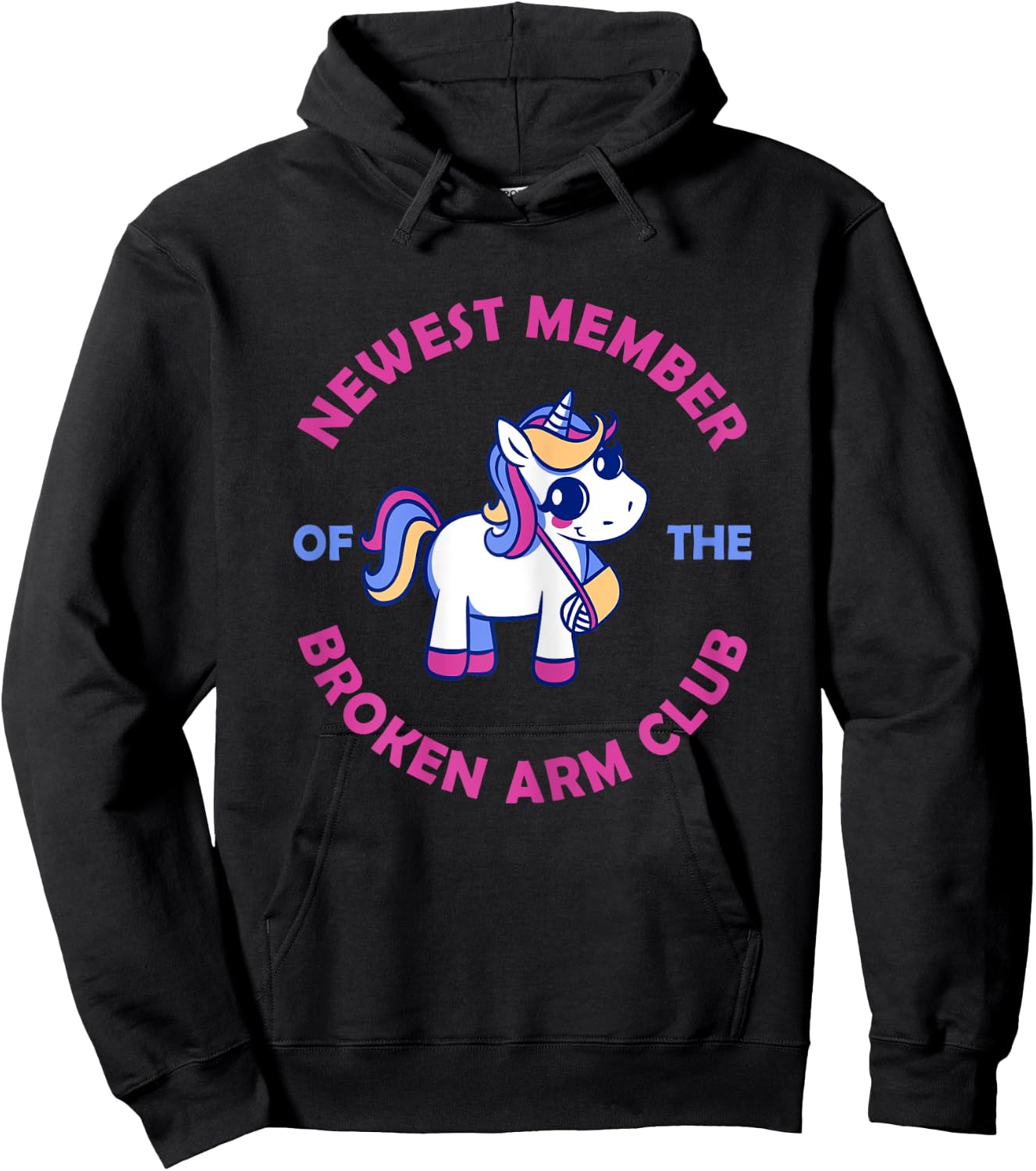 Unicorn Broken Arm Broken Arm Club for Girls Hoodie - Hoodie | Black