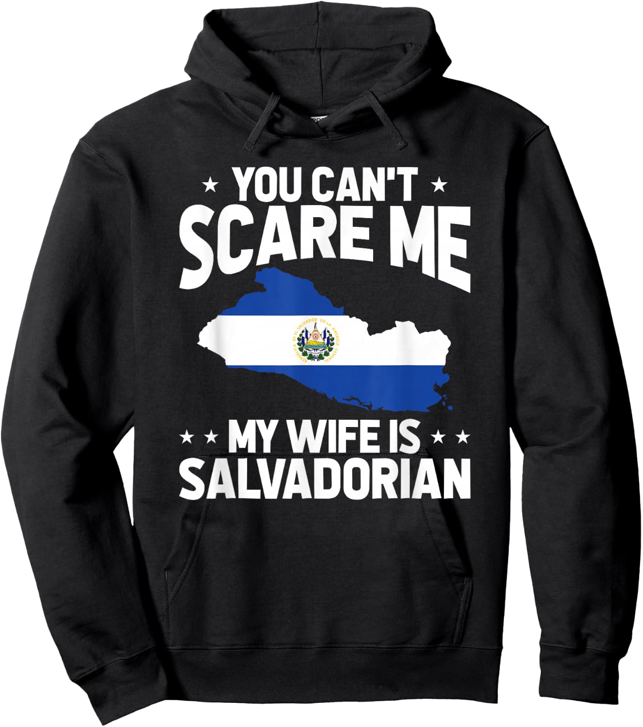 Funny El Salvador My Wife Is Salvadorian Hoodie - Hoodie | Black