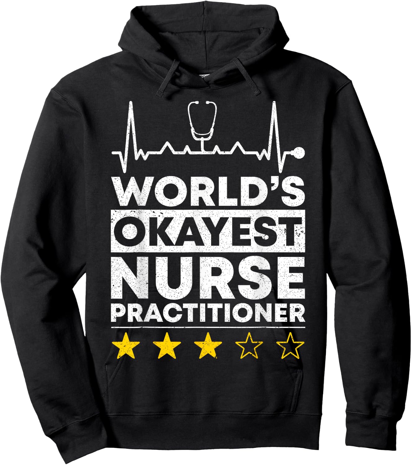 Worlds okayest Nurse Practitioner Nursing Hoodie - Hoodie | Black