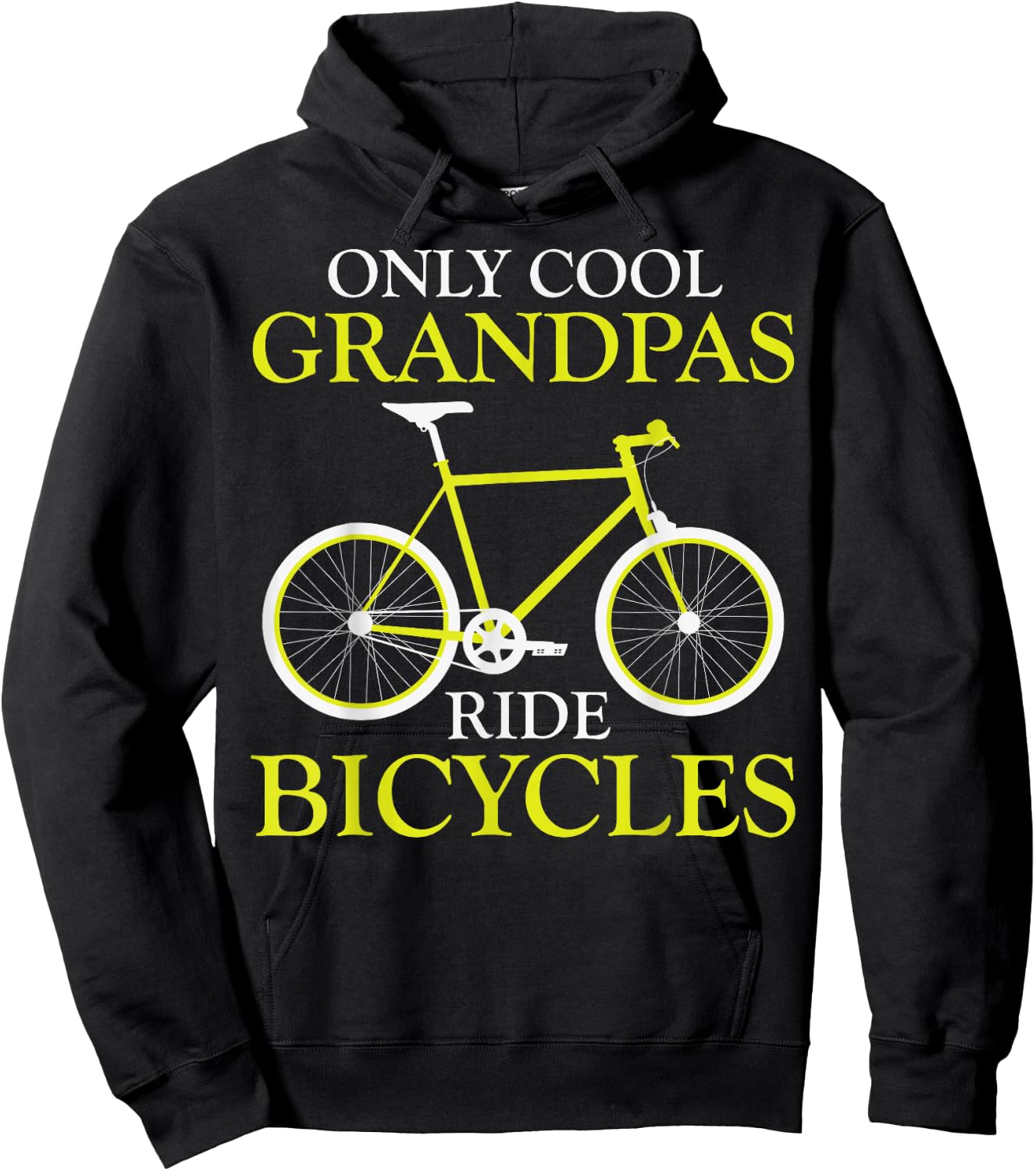 Bike Rider Grandfather Only Cool Grandpas Ride Bicycles Hoodie - Hoodie | Black