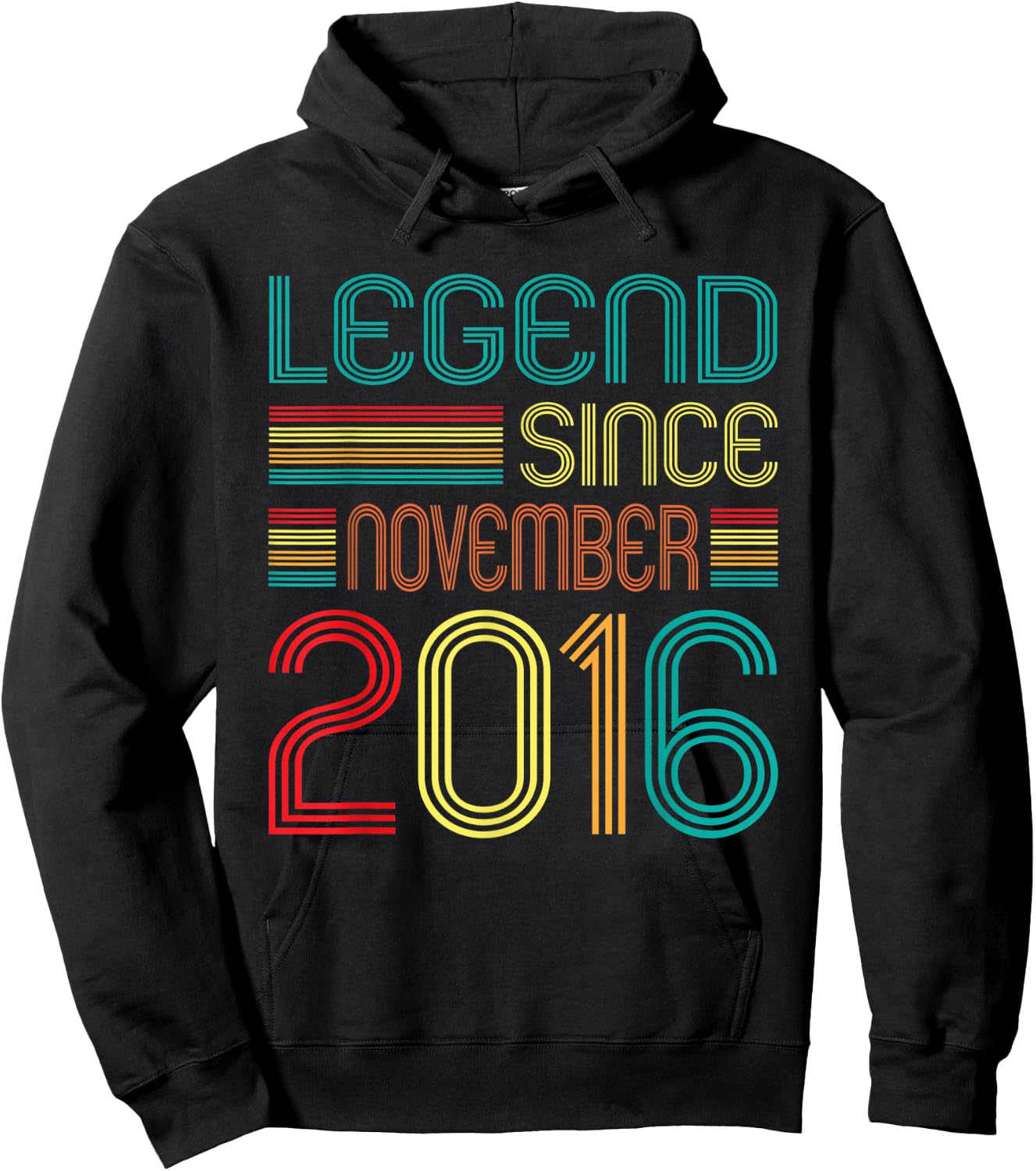 Legend Since November 2016 Retro 6 Years Old 6th Birthday Hoodie - Hoodie | Black