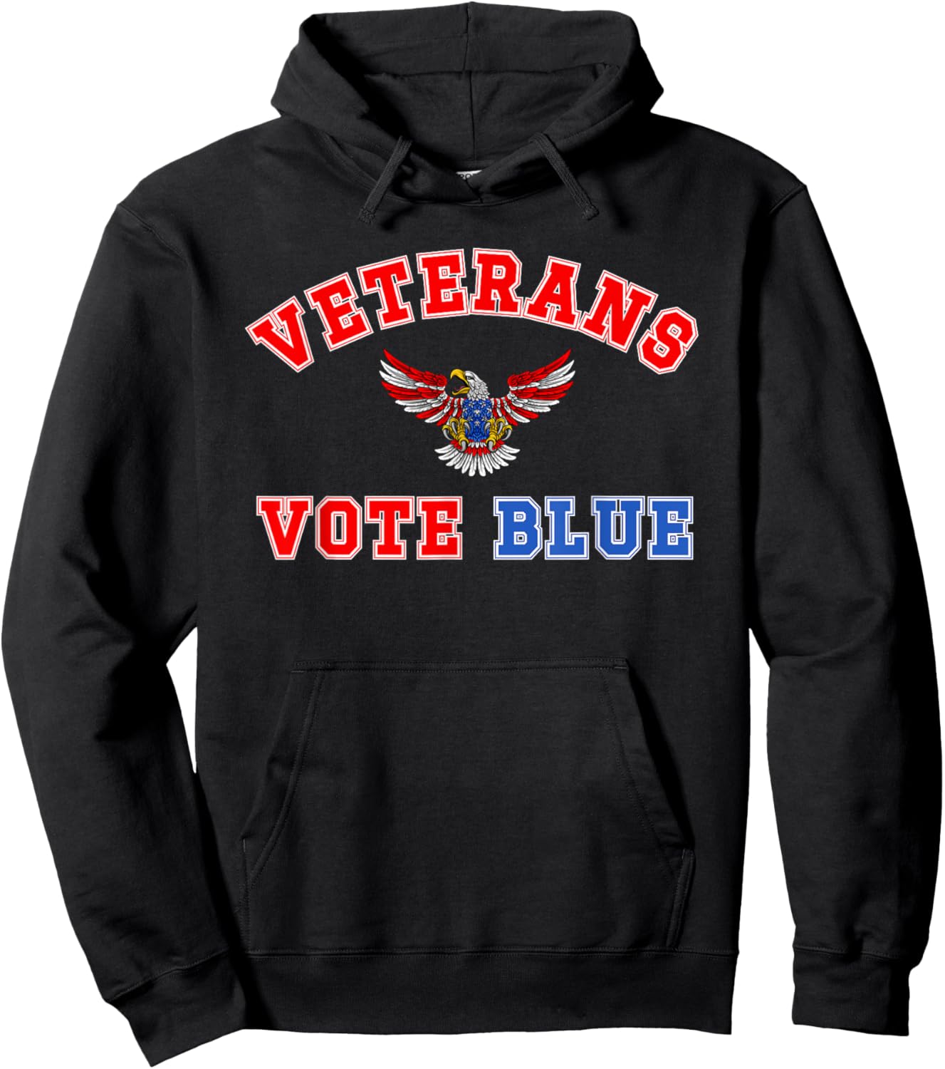 Veterans Vote Blue, Military Democrat, Dem Vet, Vote Blue Hoodie - Hoodie | Black