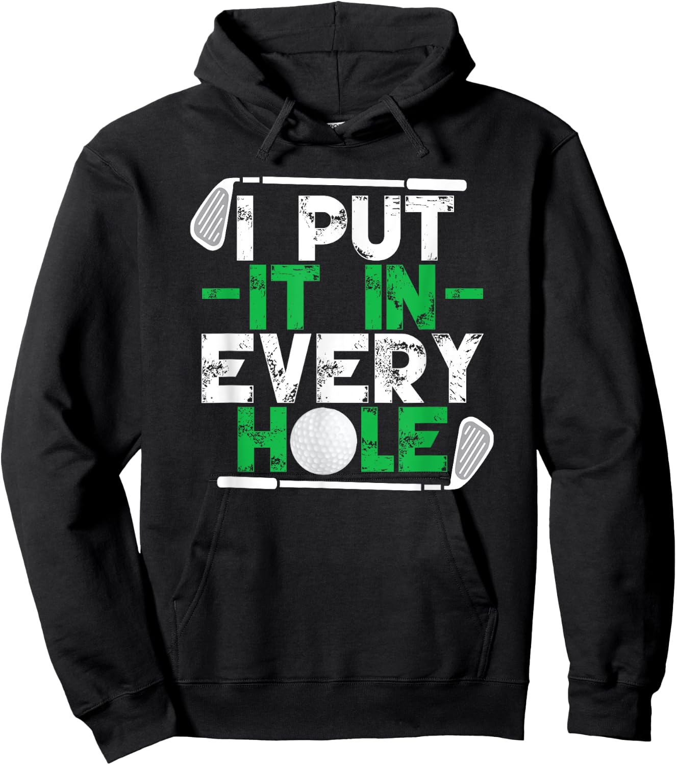 Golf Player Men Funny Golfing Golfer Hoodie - Hoodie | Black