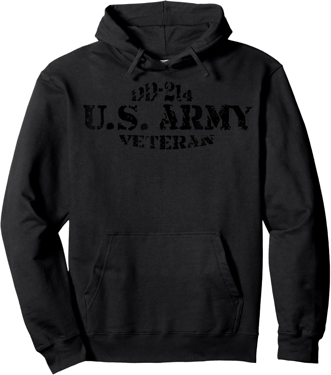U.S. Army DD-214 Gift Military Veteran Proud American Retro Hoodie - Hoodie | Black