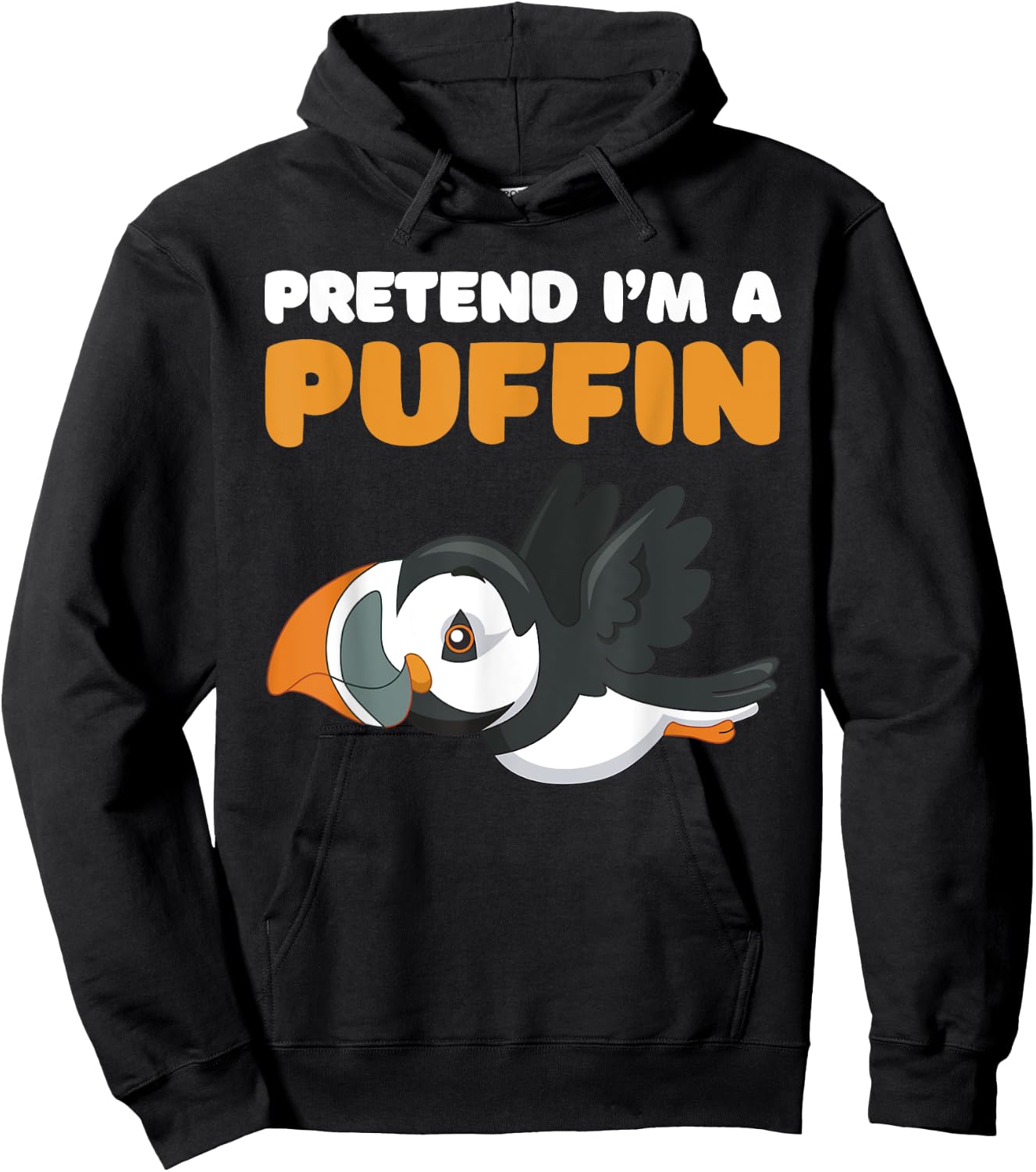 Let's pretend I'm a puffin halloween costume, icelandic bird Hoodie - Hoodie | Black
