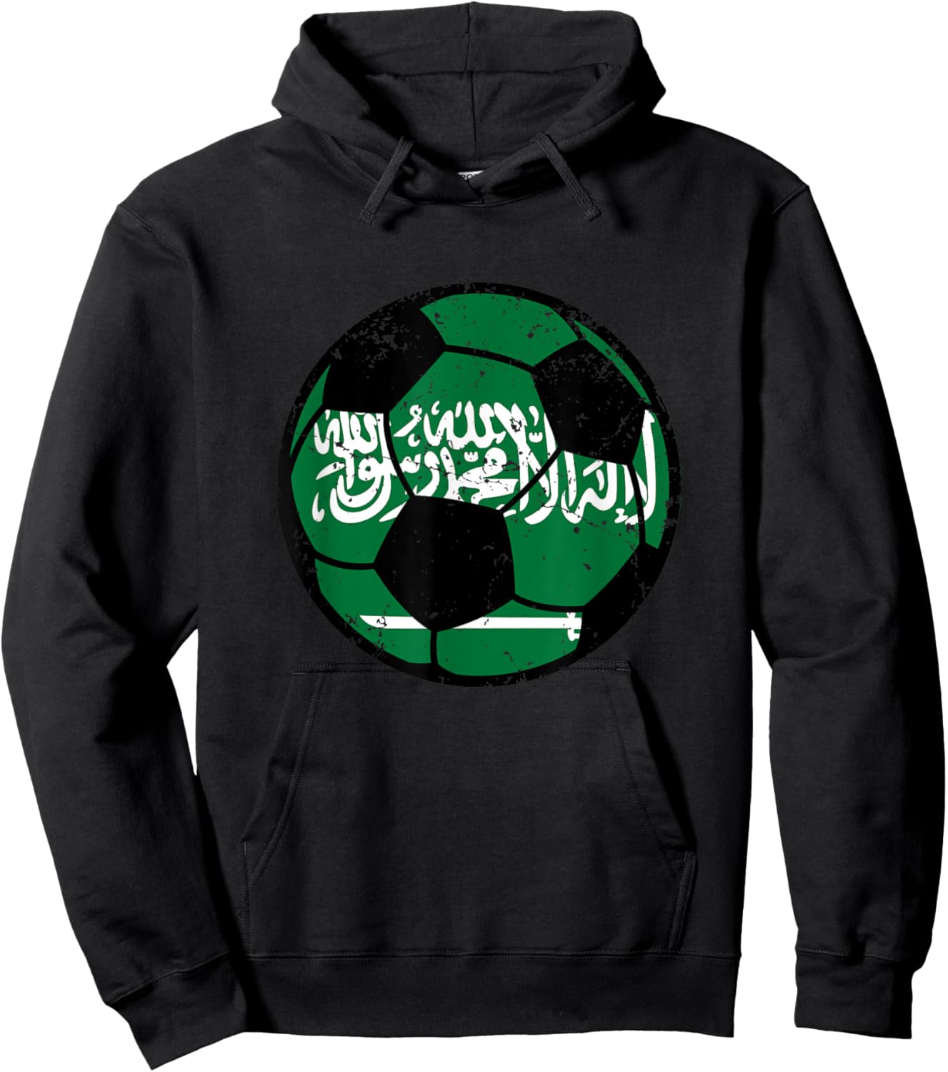 Saudi Arabia Flag Soccer Fans Football Lovers Saudia Fútbol Hoodie - Hoodie | Black
