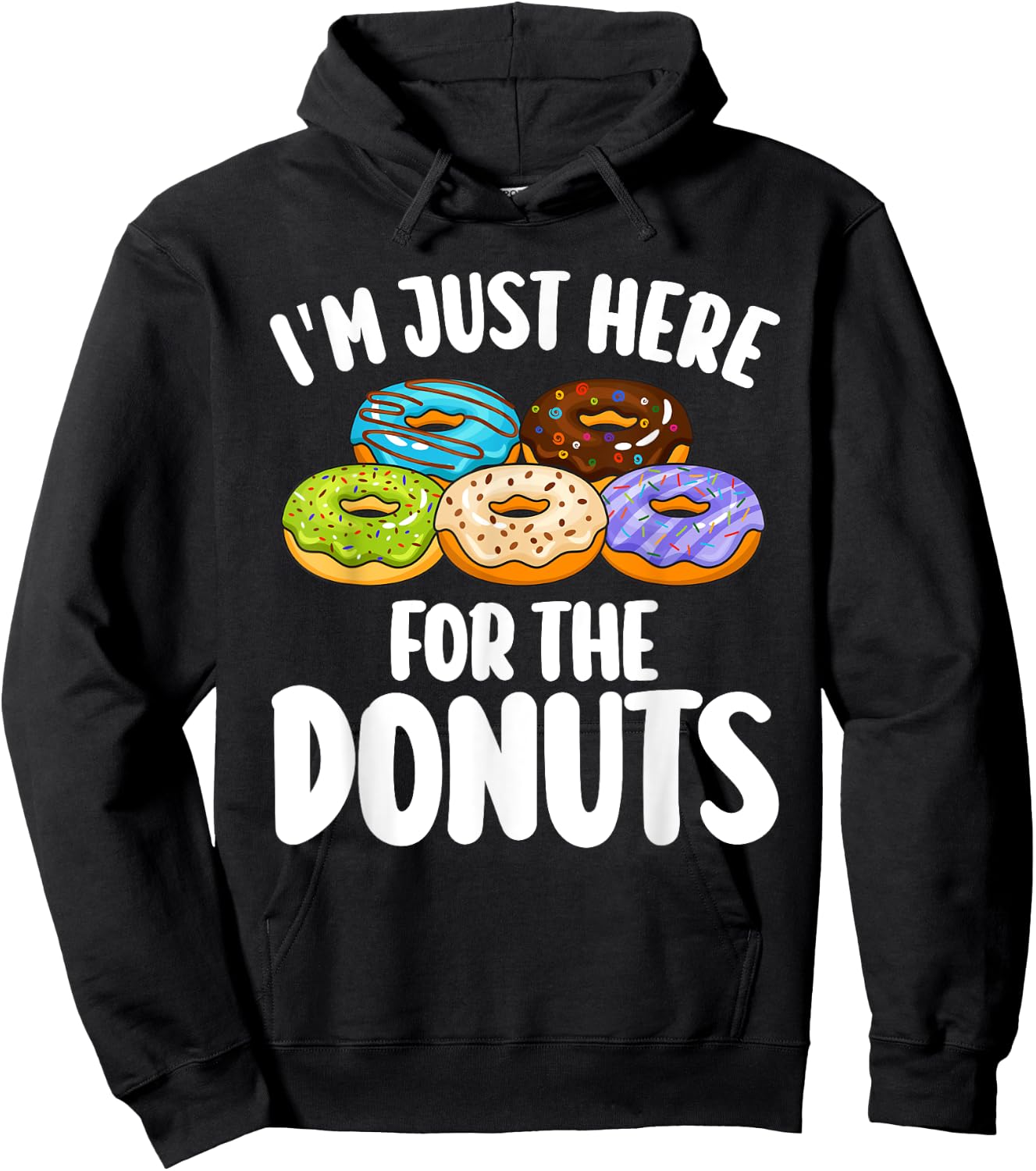 Donut Art Women Food Doughnut Dessert Donut Lover Hoodie - Hoodie | Black