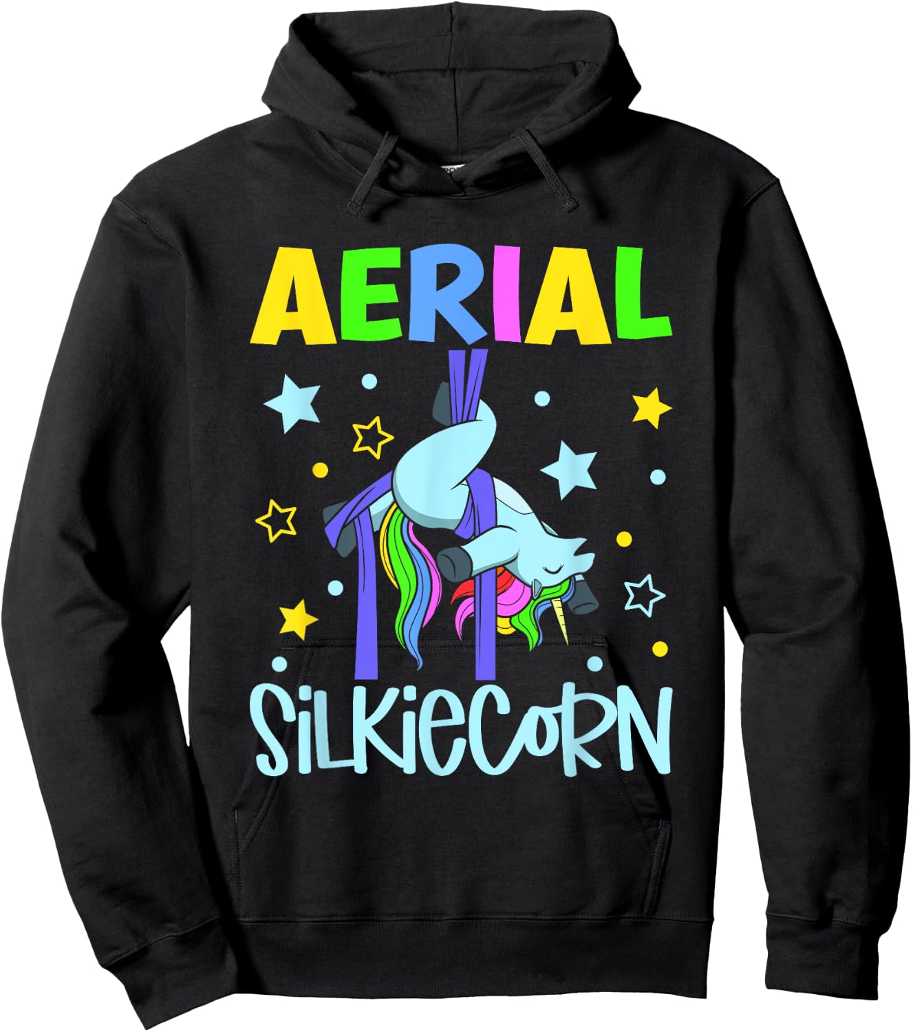 Aerial Silkiecorn - Aerial Silks Hoodie - Hoodie | Black