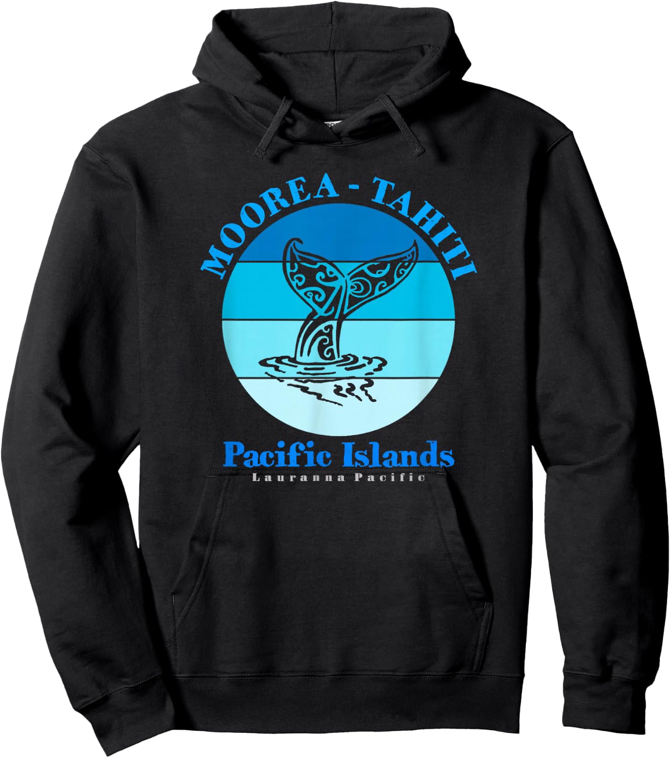 Whale Tail Moorea Tahiti Ocean Hoodie - Hoodie | Black