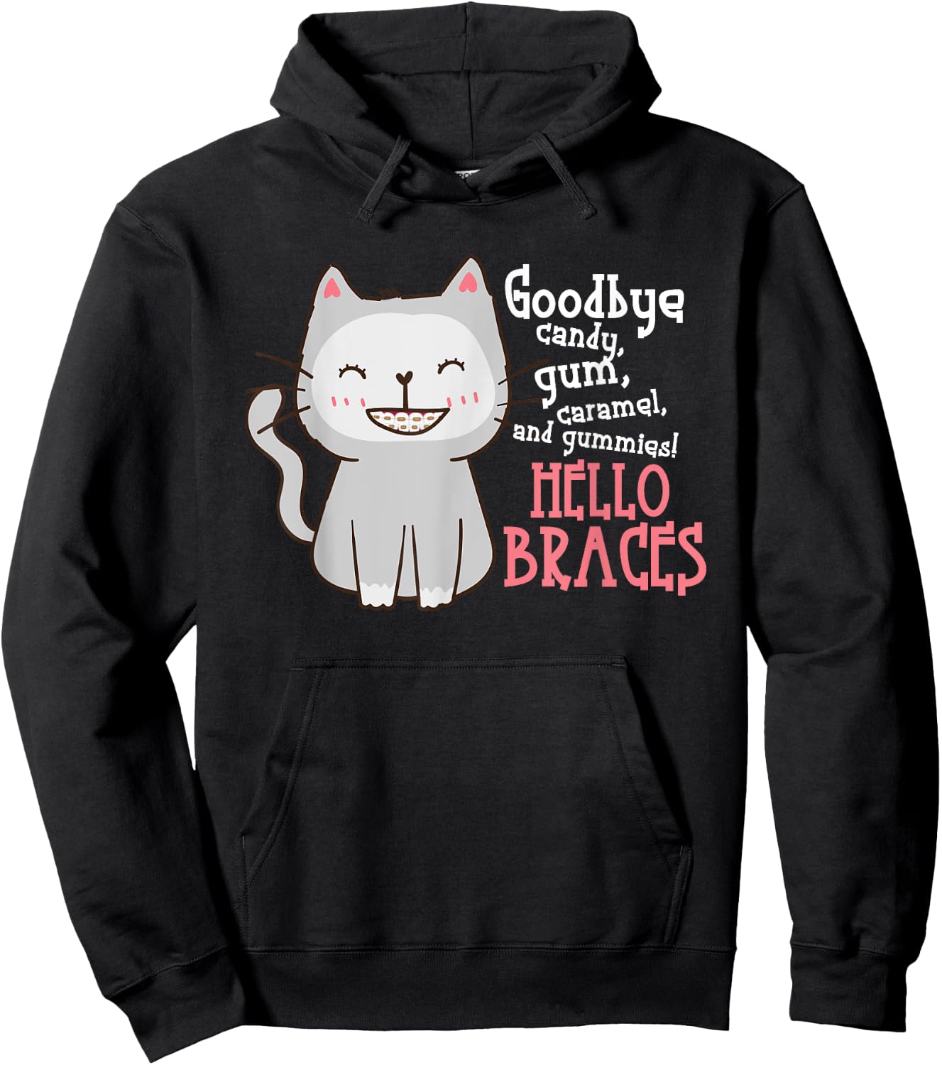Orthodontist Animal Braces Boys Girls Kids Getting Braces Hoodie - Hoodie | Black