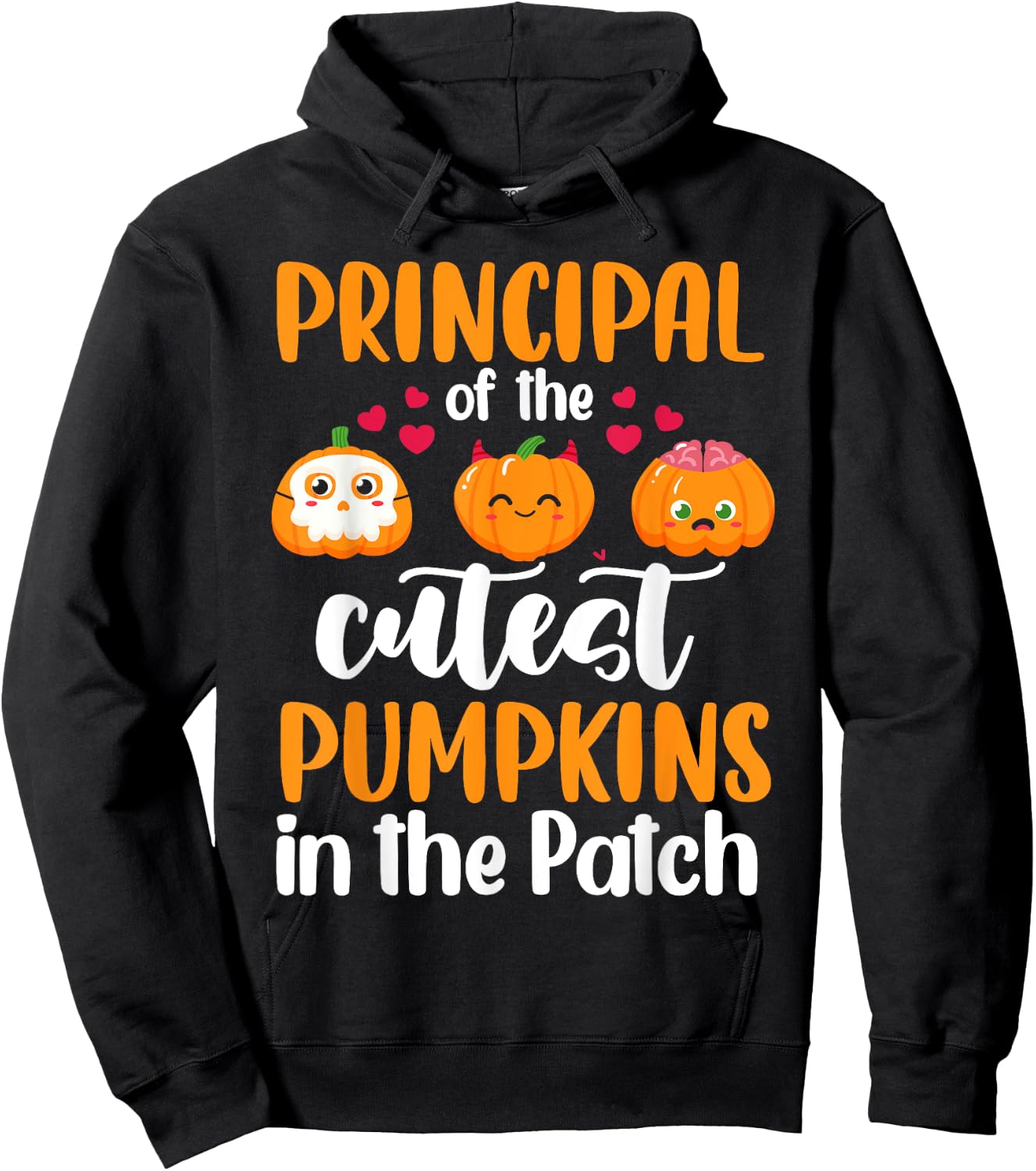 Principal Of The Cutest Pumpkins In The Patch Halloween Hoodie - Hoodie | Black
