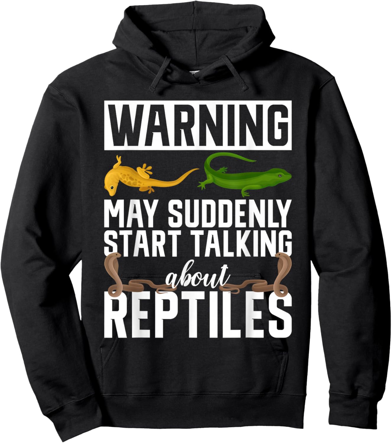 Zookeeper Warning May Suddenly Start Talking About Reptiles Hoodie - Hoodie | Black