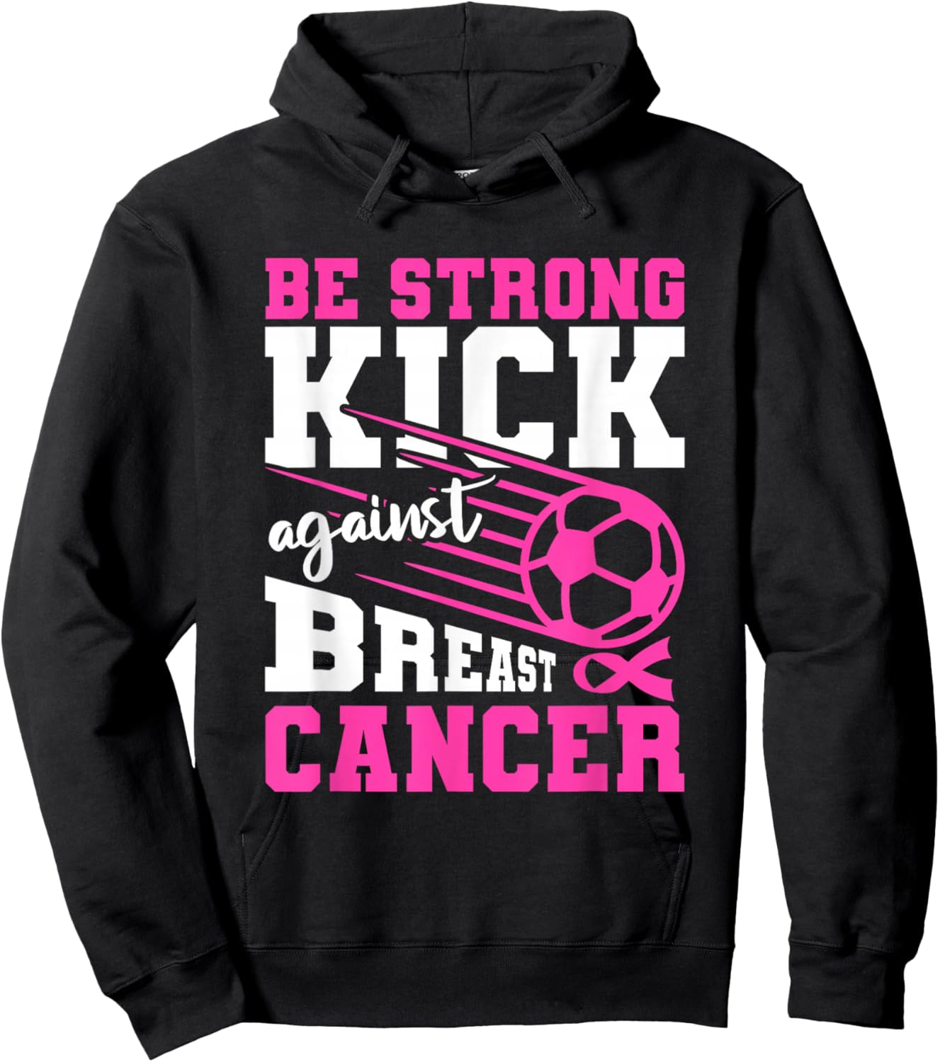 Football Breast Cancer Hoodie - Hoodie | Black