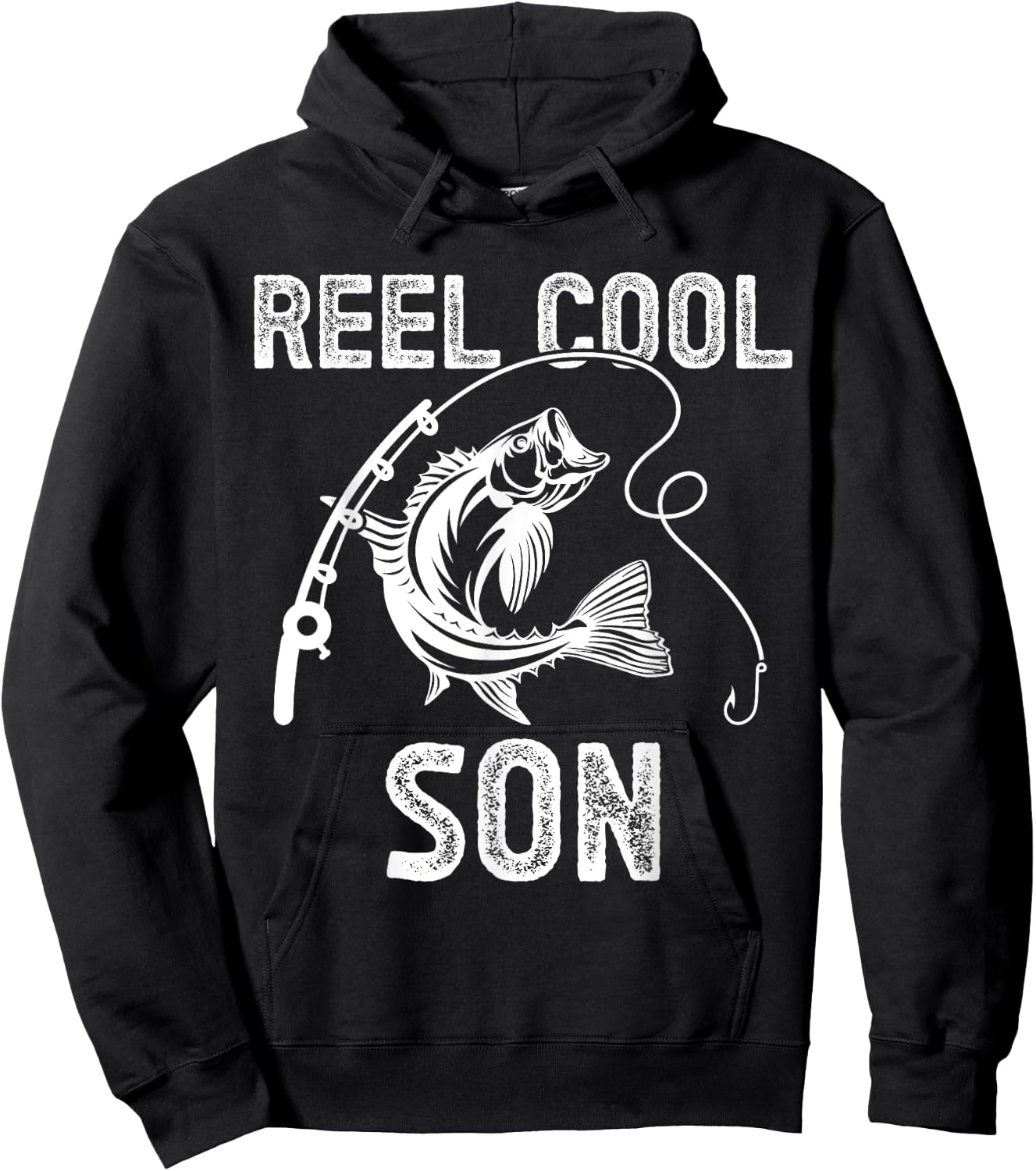 Reel Cool Son Fishing for Fisherman Father's Day Hoodie - Hoodie | Black