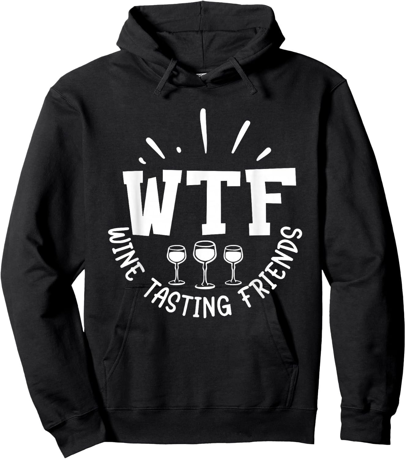 WFT Wine Tasting Friends Hoodie - Hoodie | Black