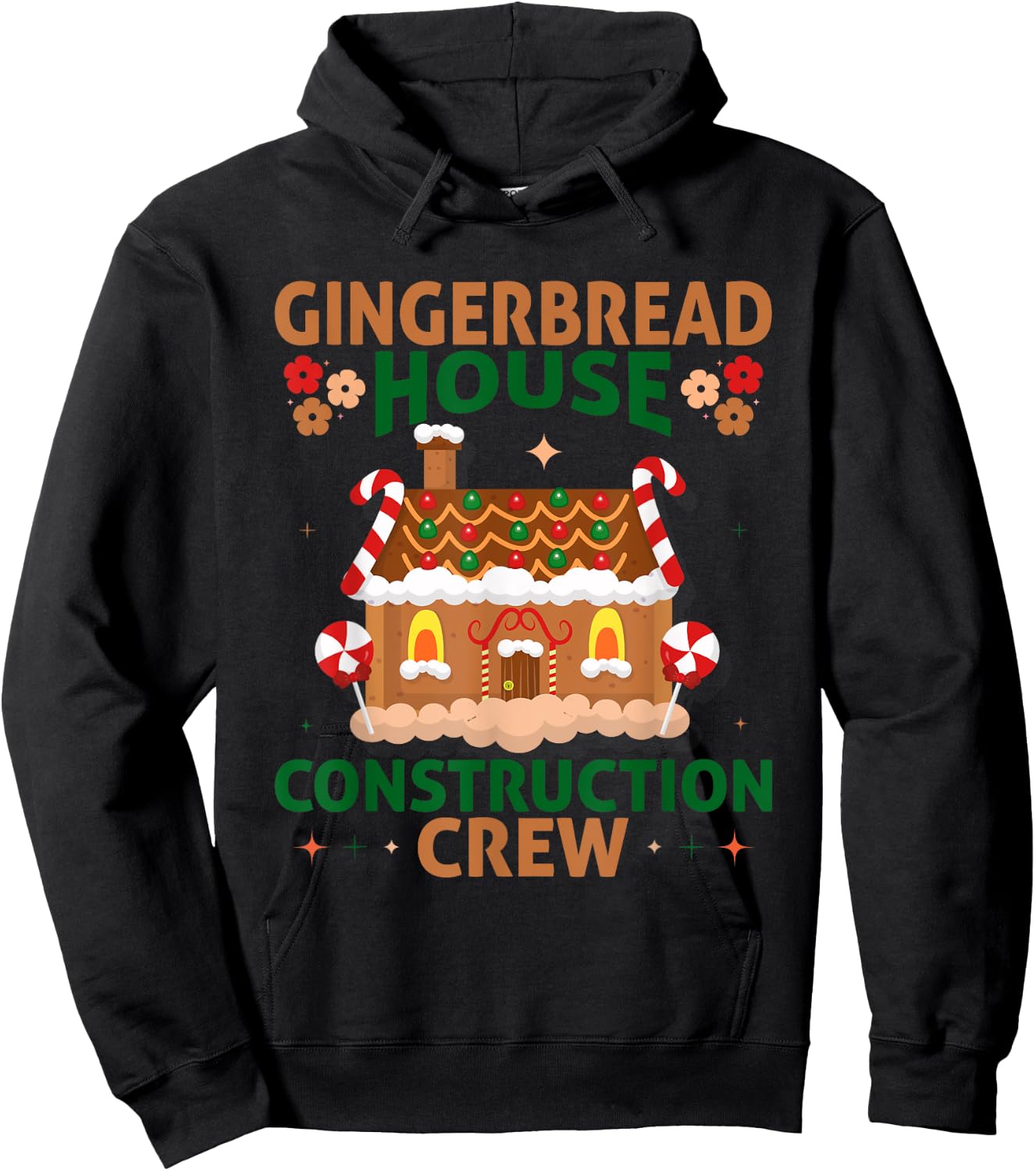Official Gingerbread House Construction Crew Hoodie - Hoodie | Black