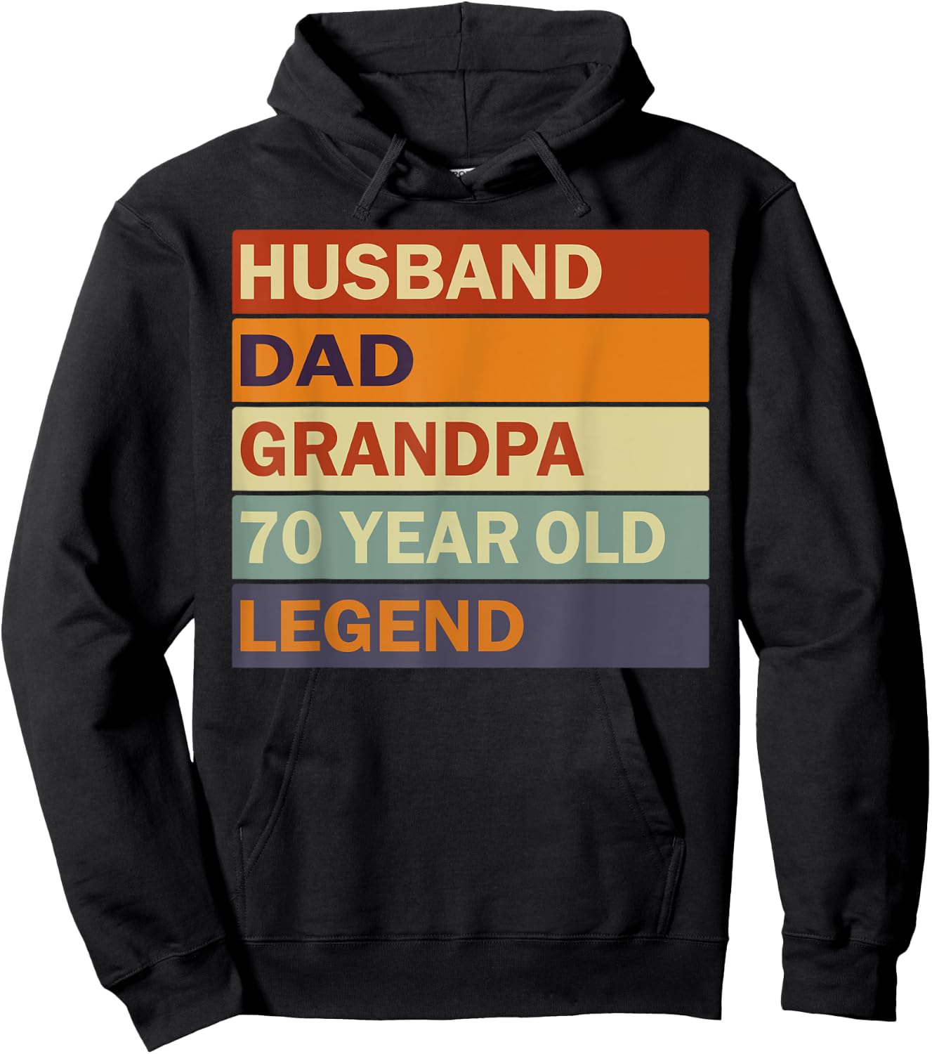 Vintage 70th Birthday Saying For 70 Year Old Dad And Grandpa Hoodie - Hoodie | Black