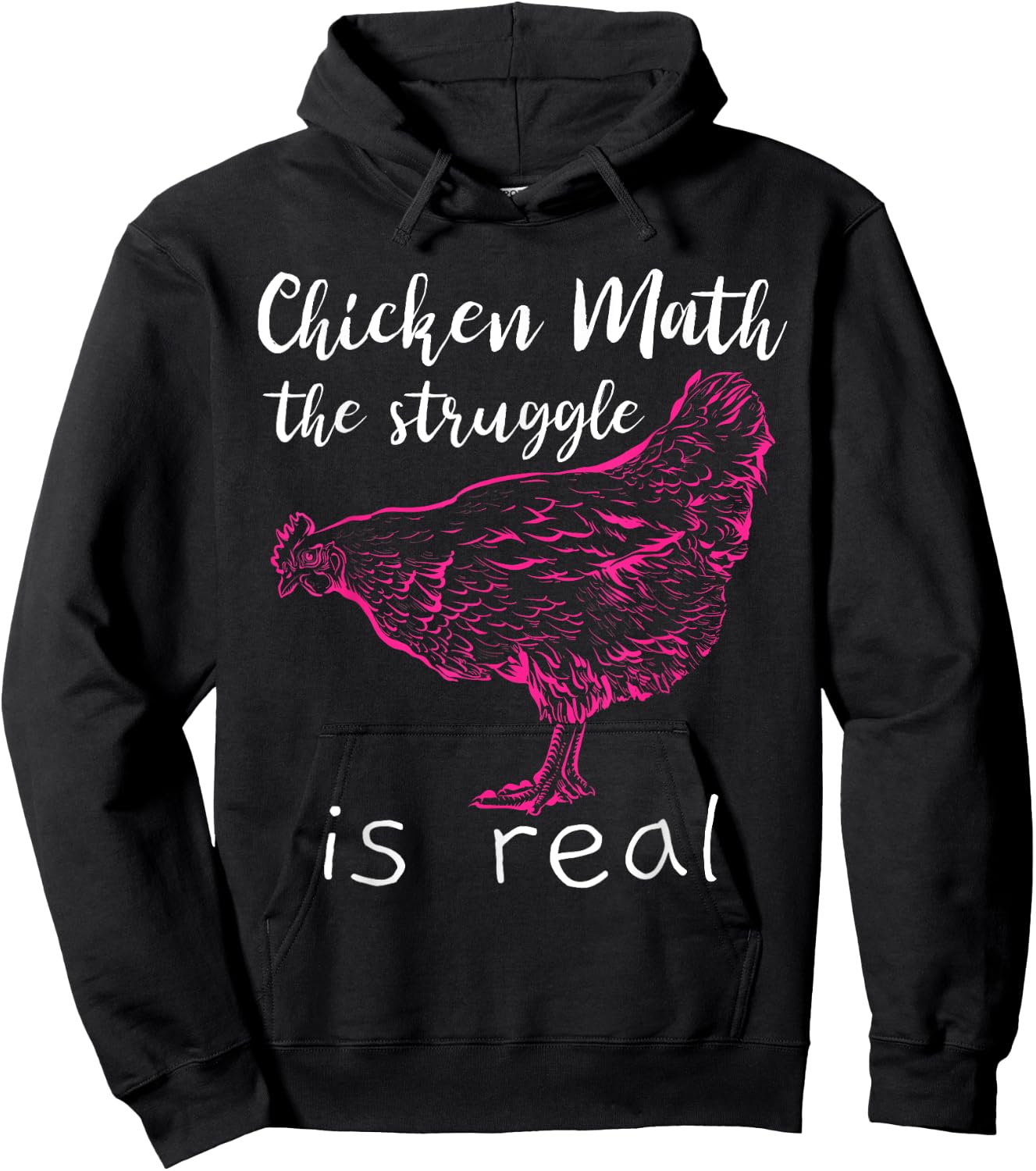 Chicken Math the Struggle is Real Hoodie - Hoodie | Black