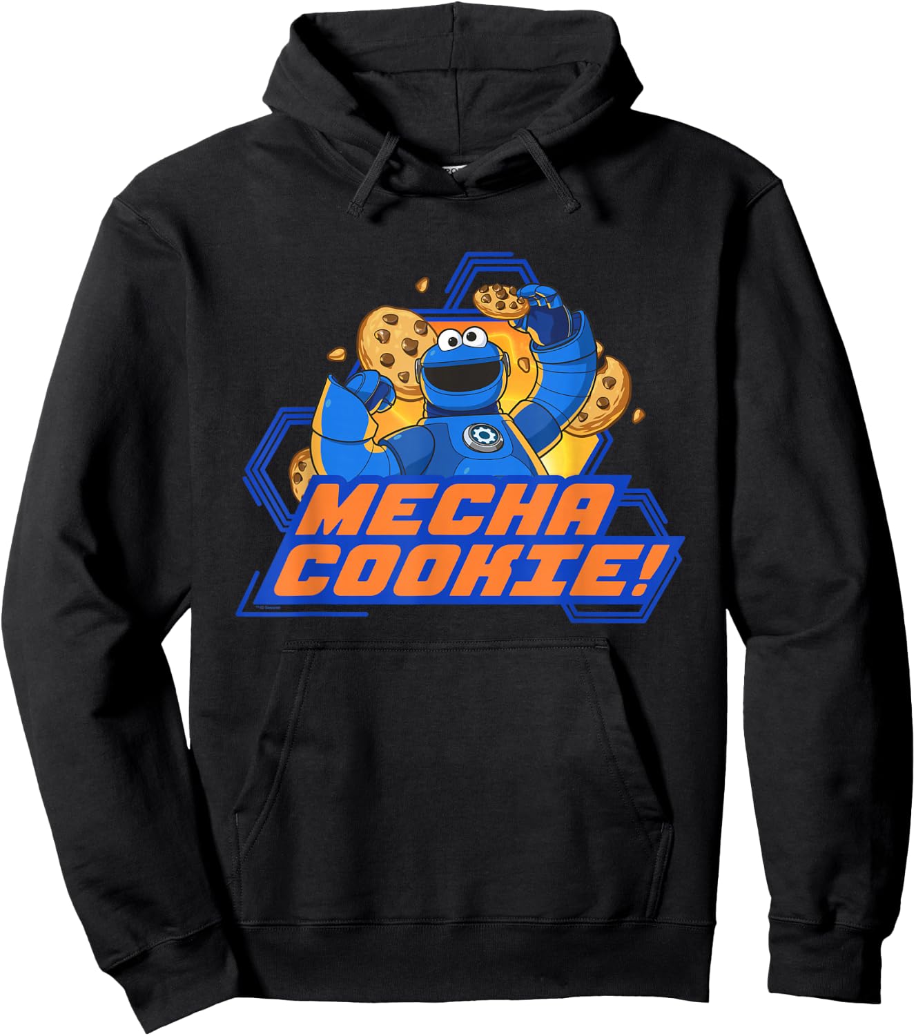Sesame Street Mecha Builders Mecha Cookie! Hoodie - Hoodie | Black