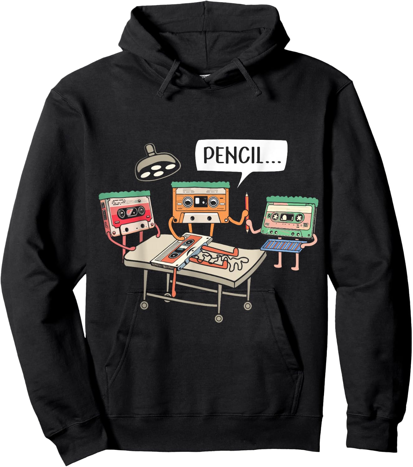 Vintage cassette tape 80s retro music lover Hoodie - Hoodie | Black